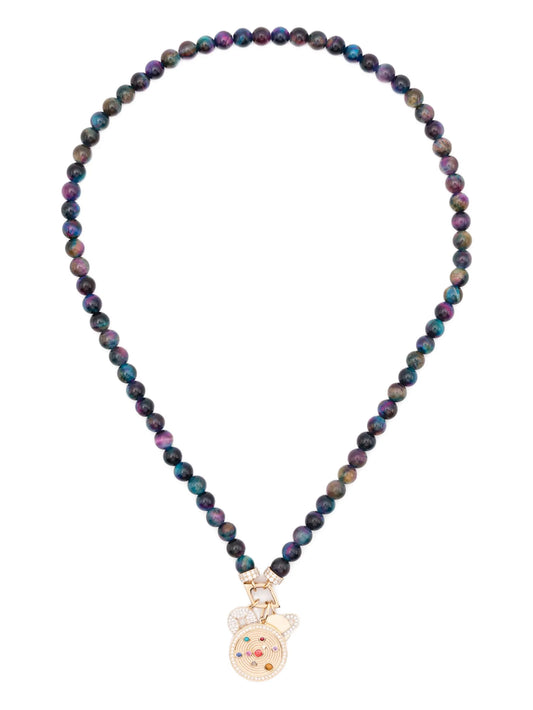 14K yellow gold Tiger Eye necklace