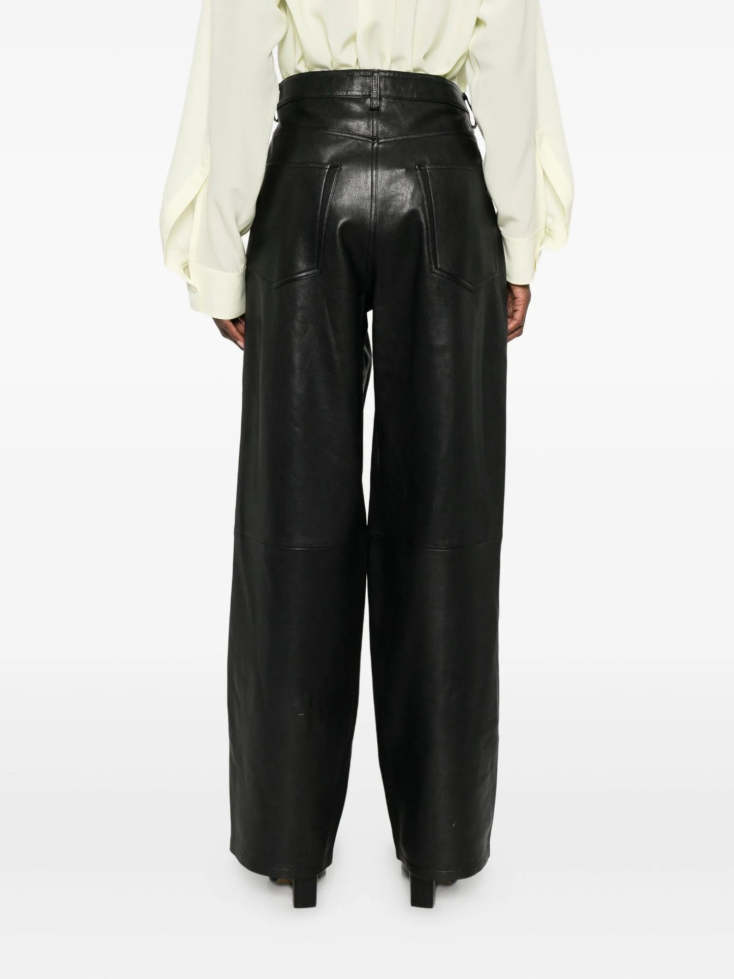 baggy leather trousers