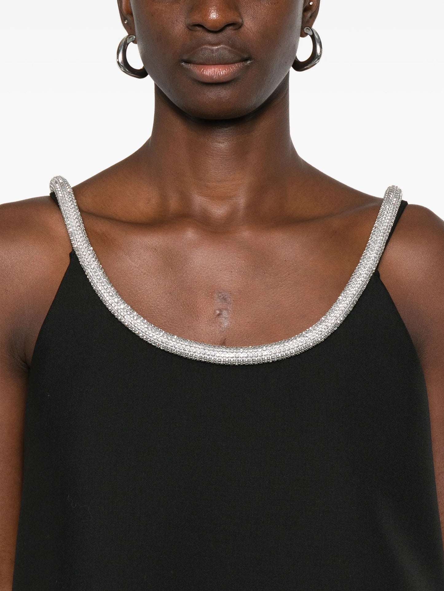 A-line appliqué-detail top