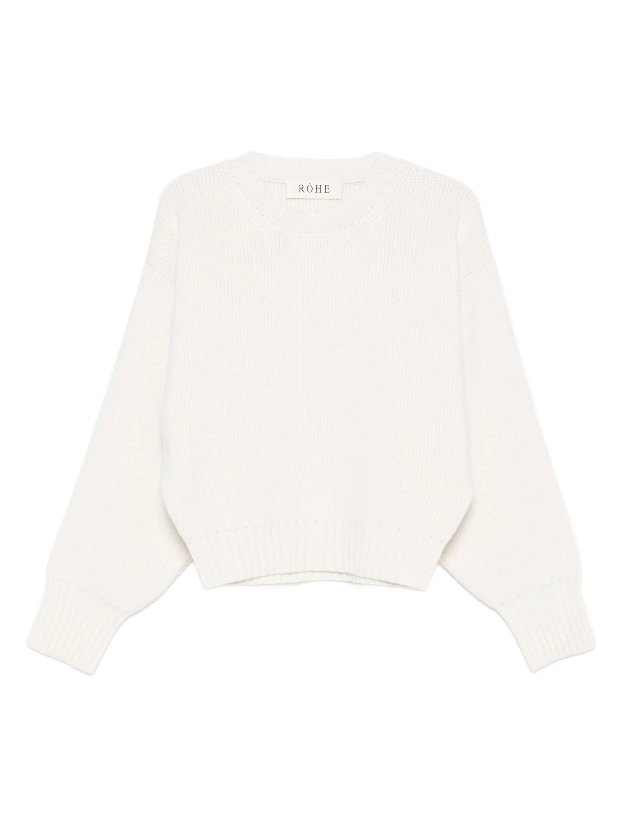 sculptural crew-neck sweater