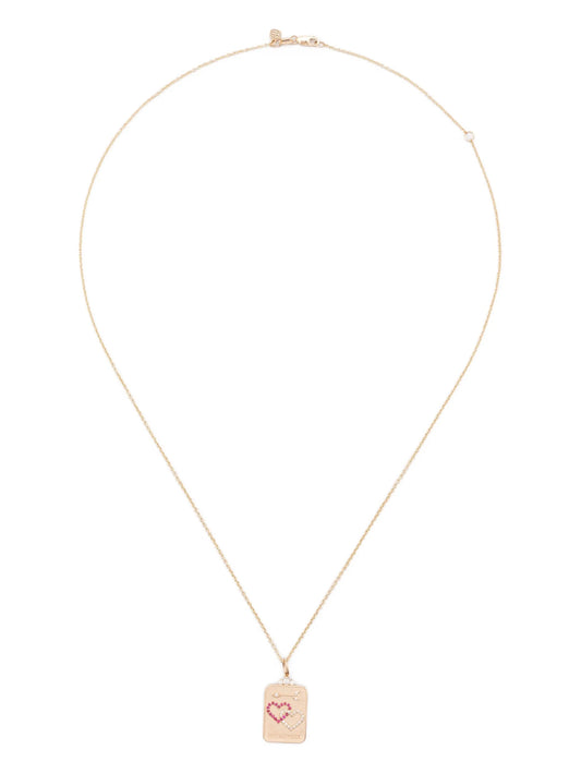 14K yellow gold Tarot Card pendant necklace
