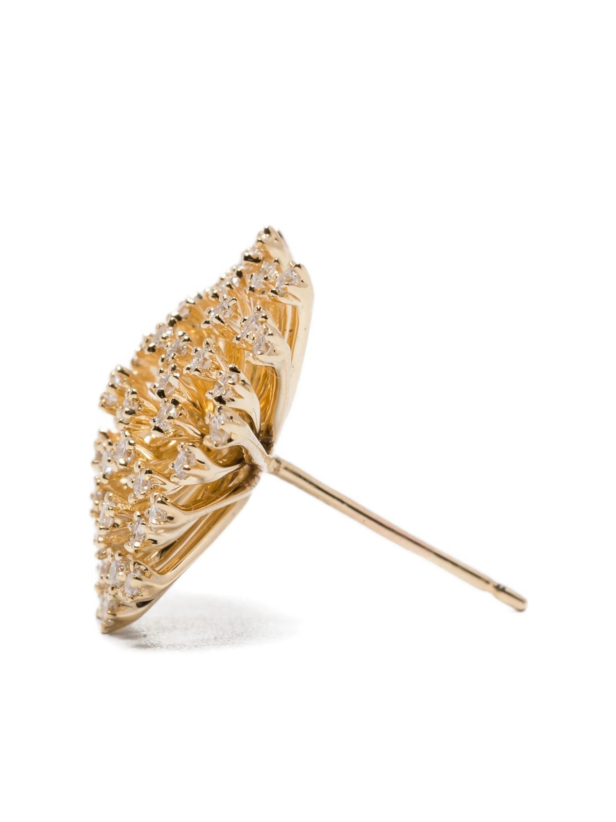 14K yellow gold Burst earrings