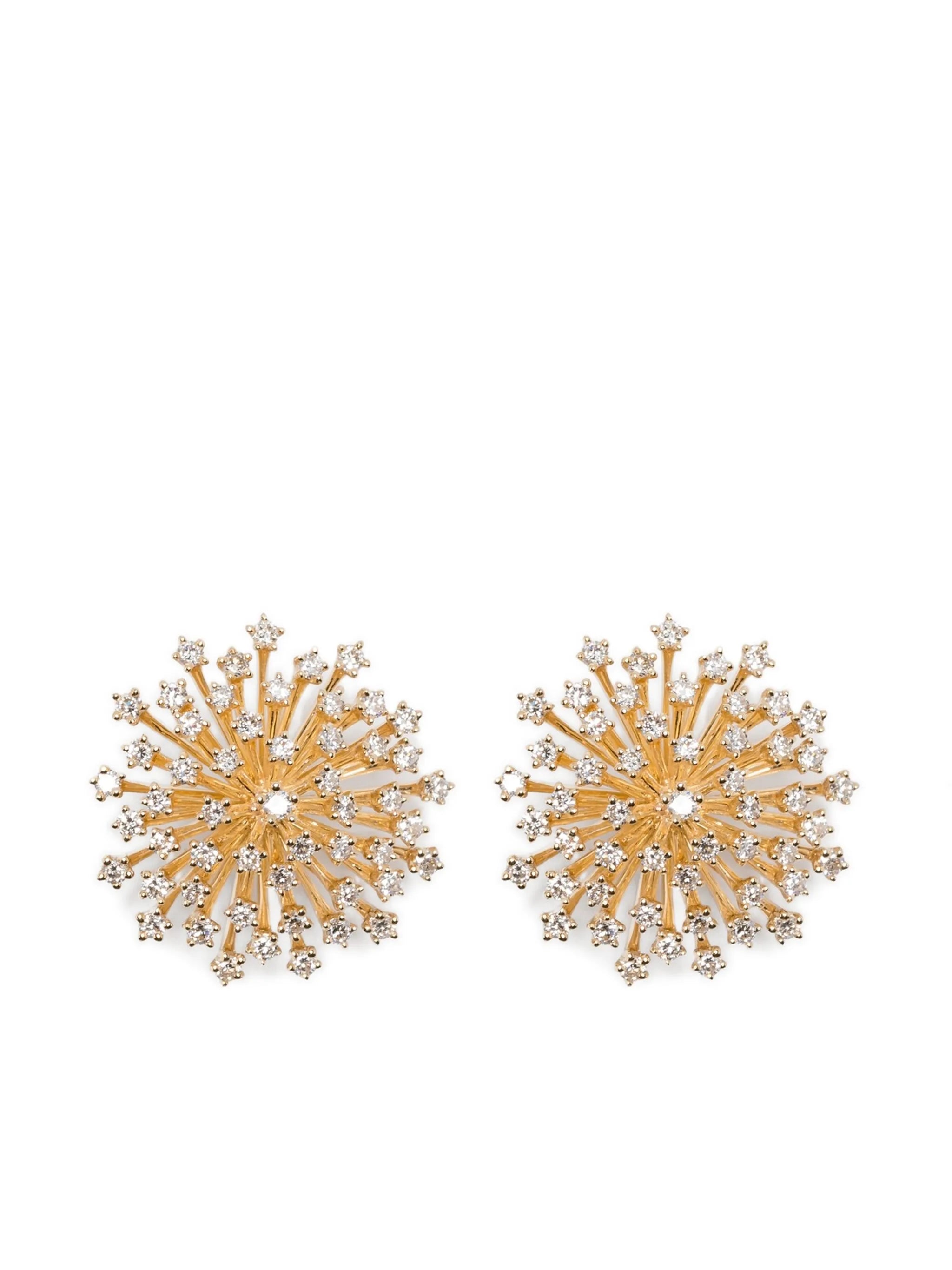 14K yellow gold Burst earrings