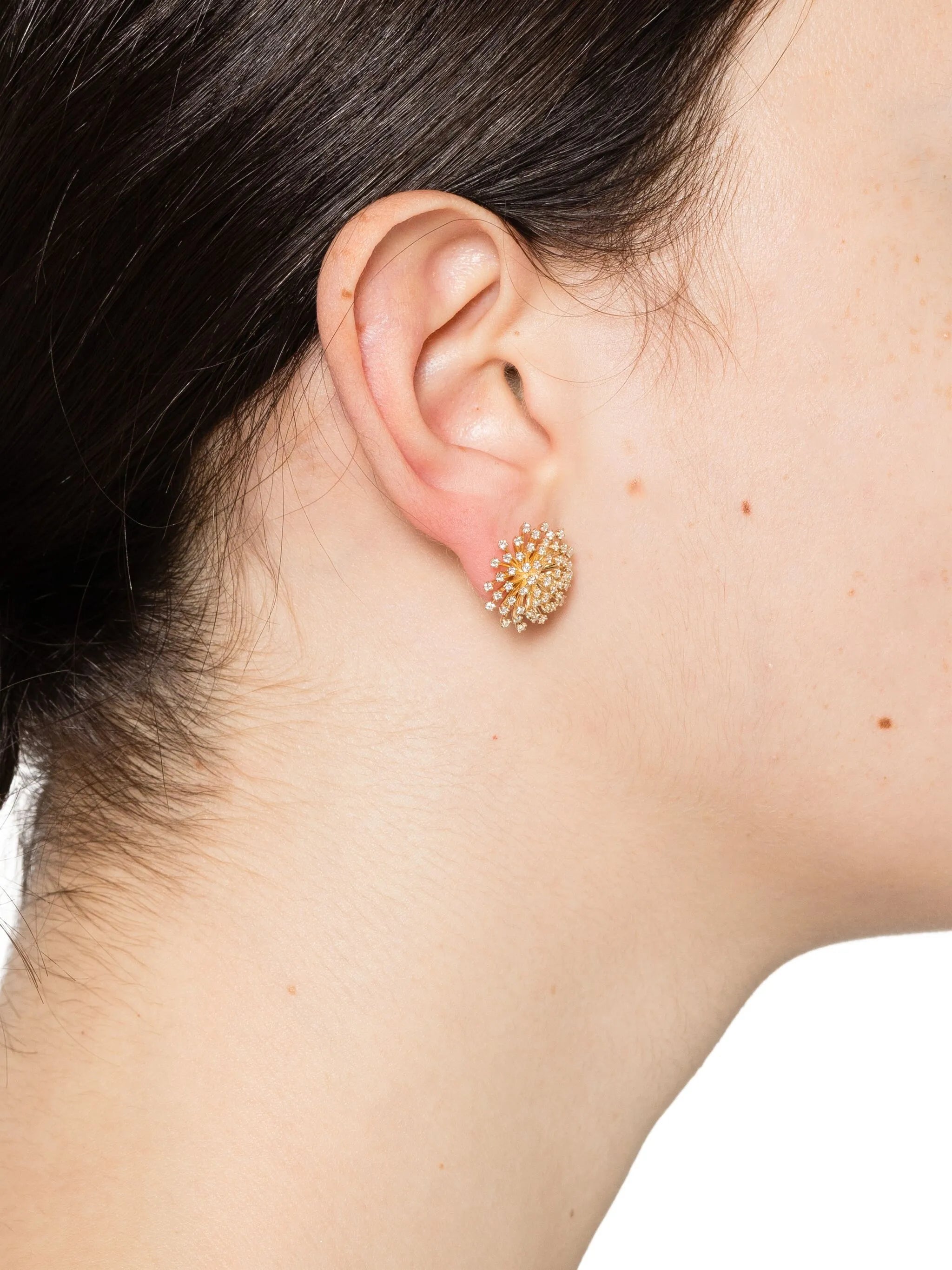 14K yellow gold Burst earrings