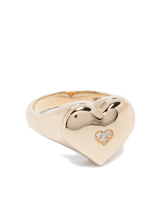 14K yellow gold Heart ring