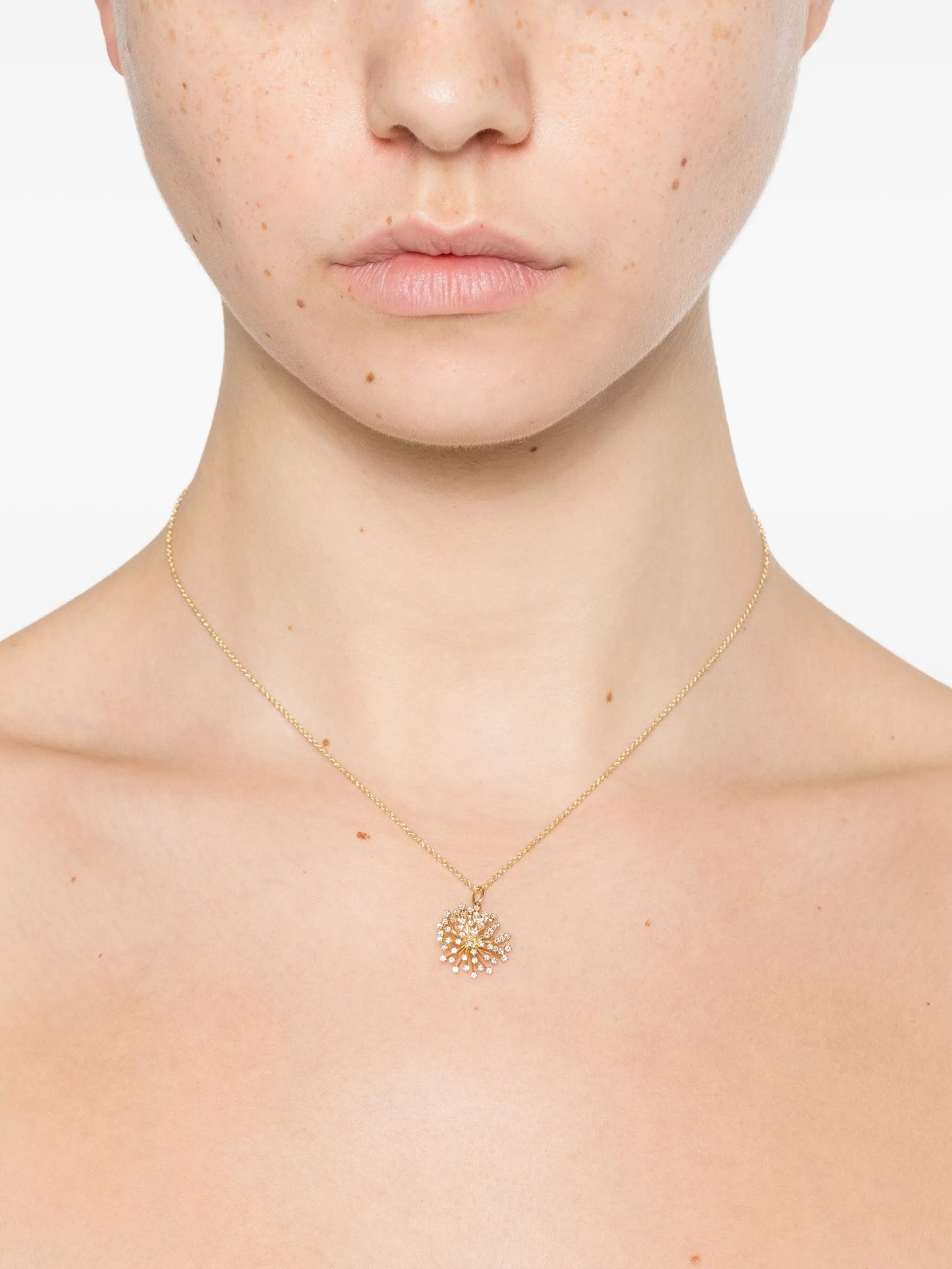 14K yellow gold Burst necklace