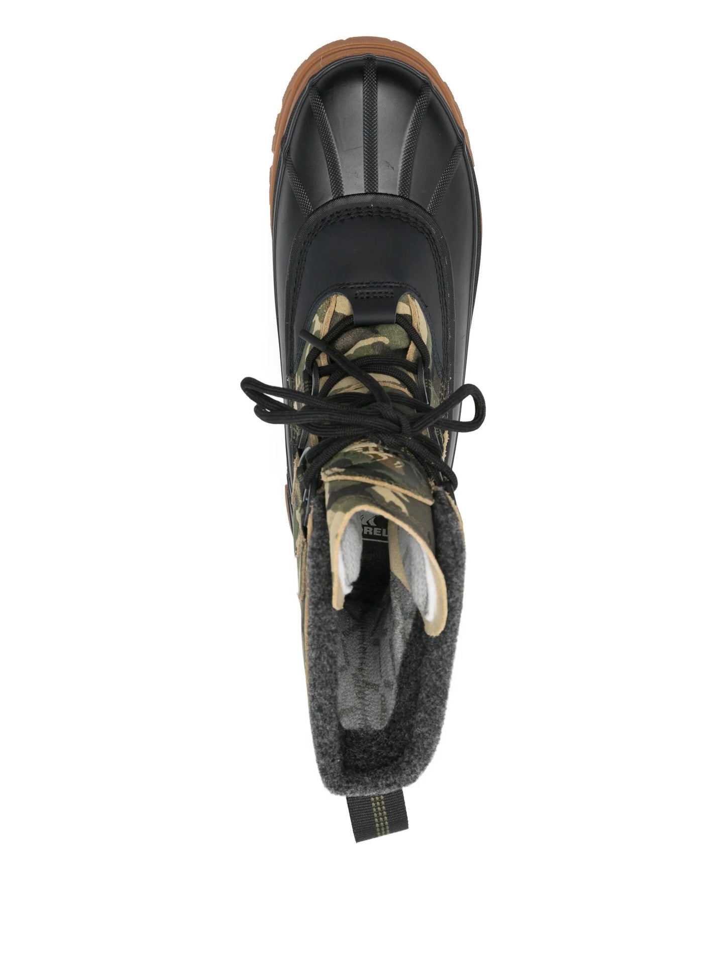 Caribou camouflage lace-up boots