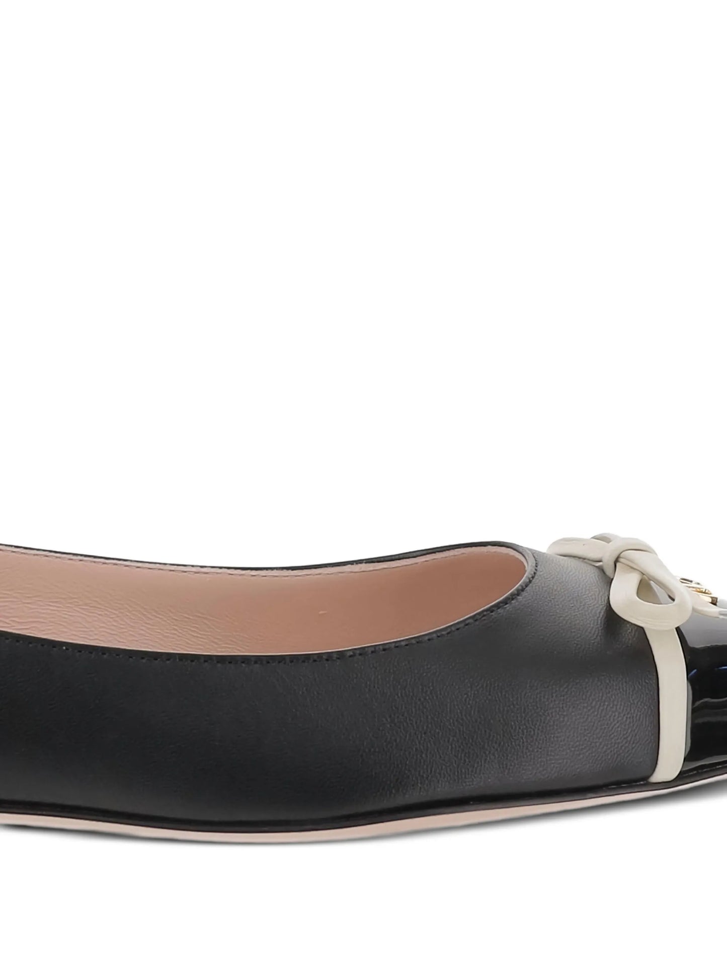 contrast-bow ballet flats