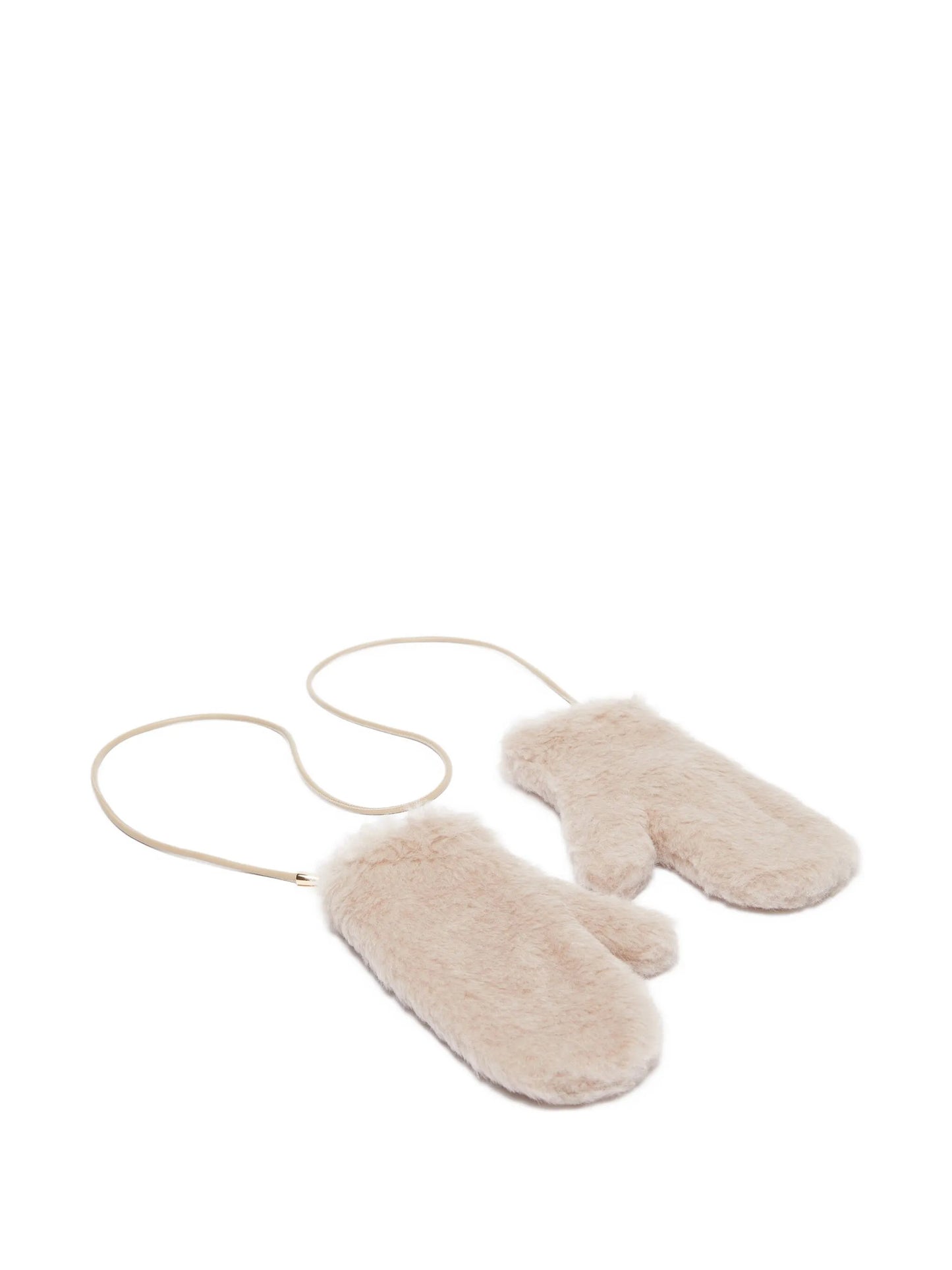 faux-fur mittens