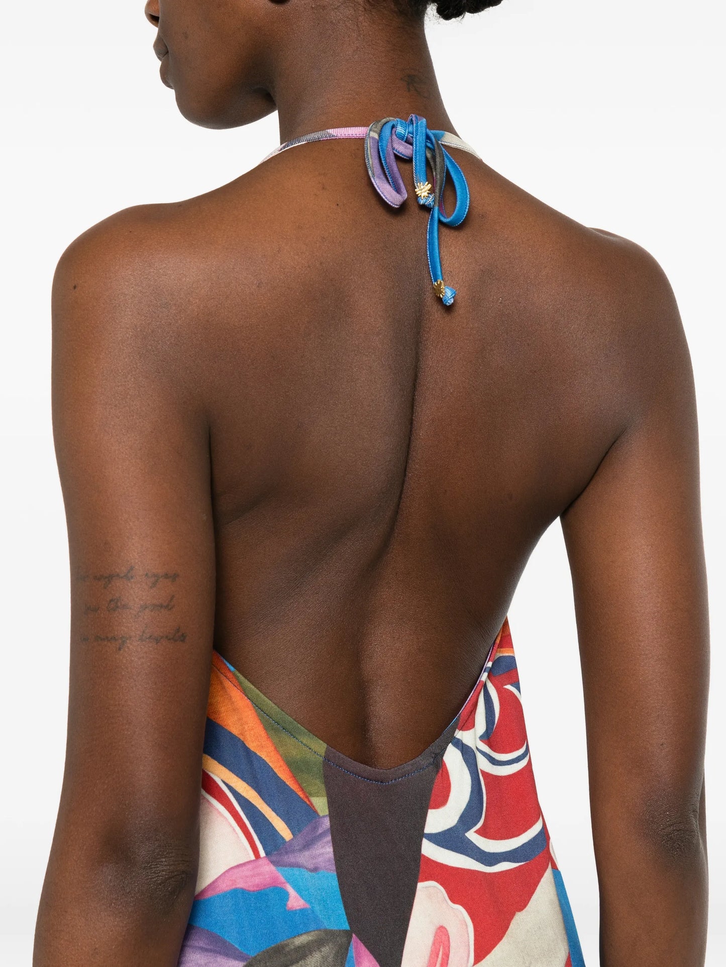 floral-print mini dress