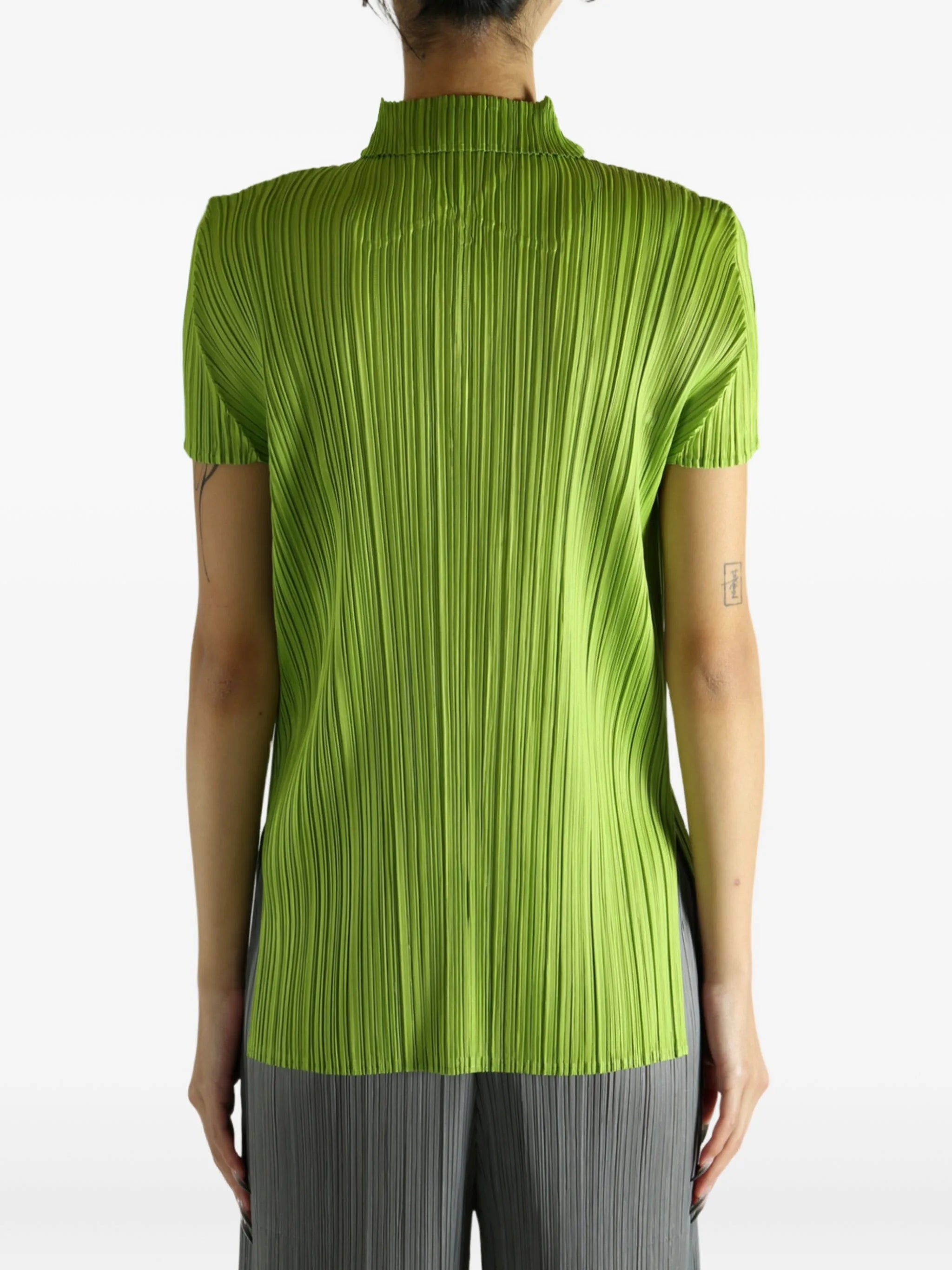 August pleated polo top