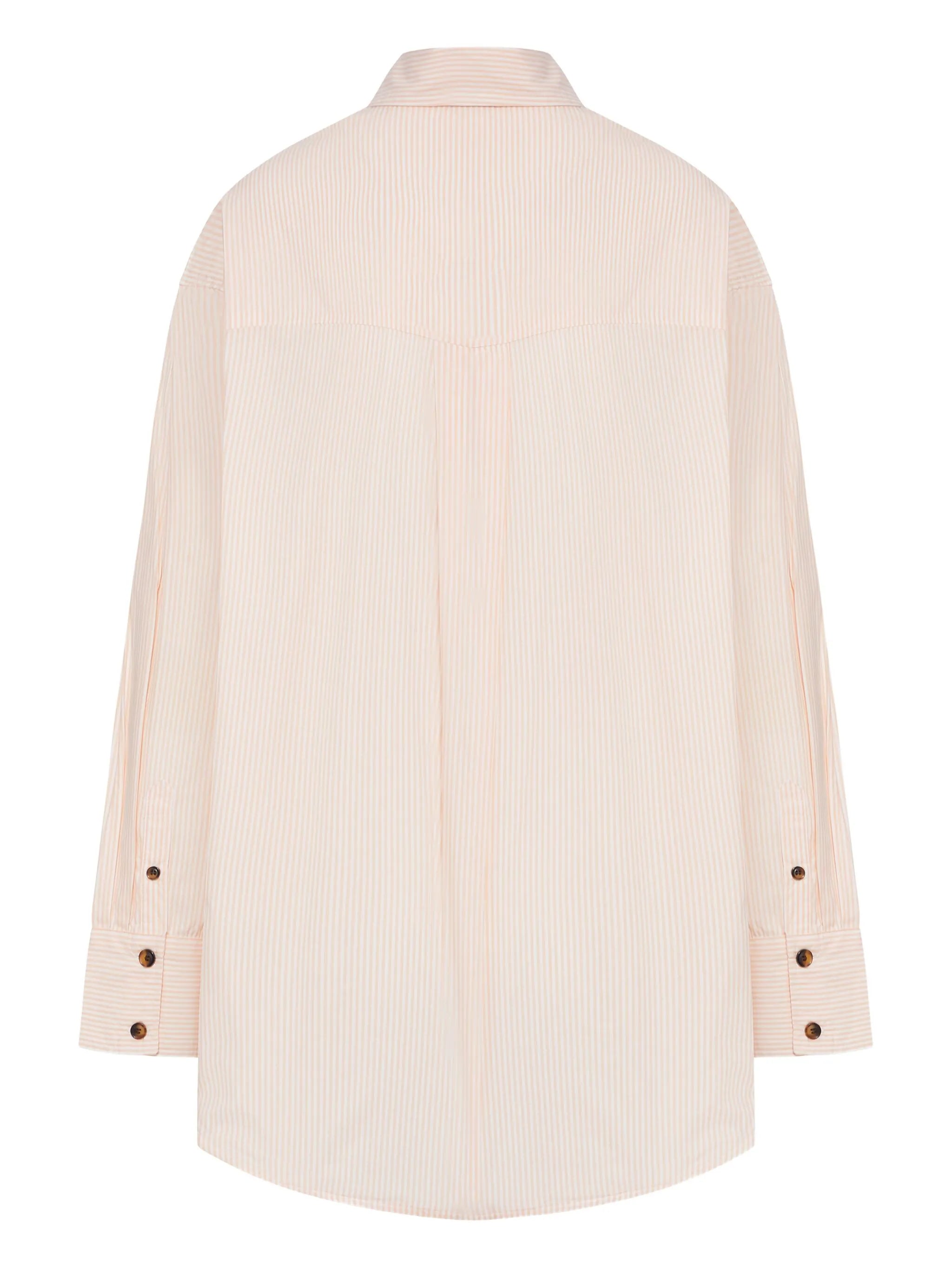 stripe dog-print shirt