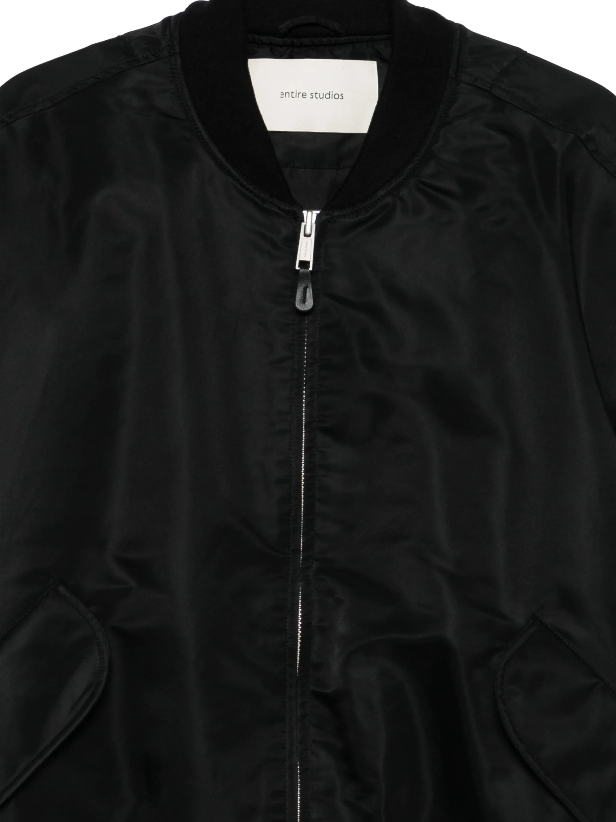 zip-fastening bomber jacket