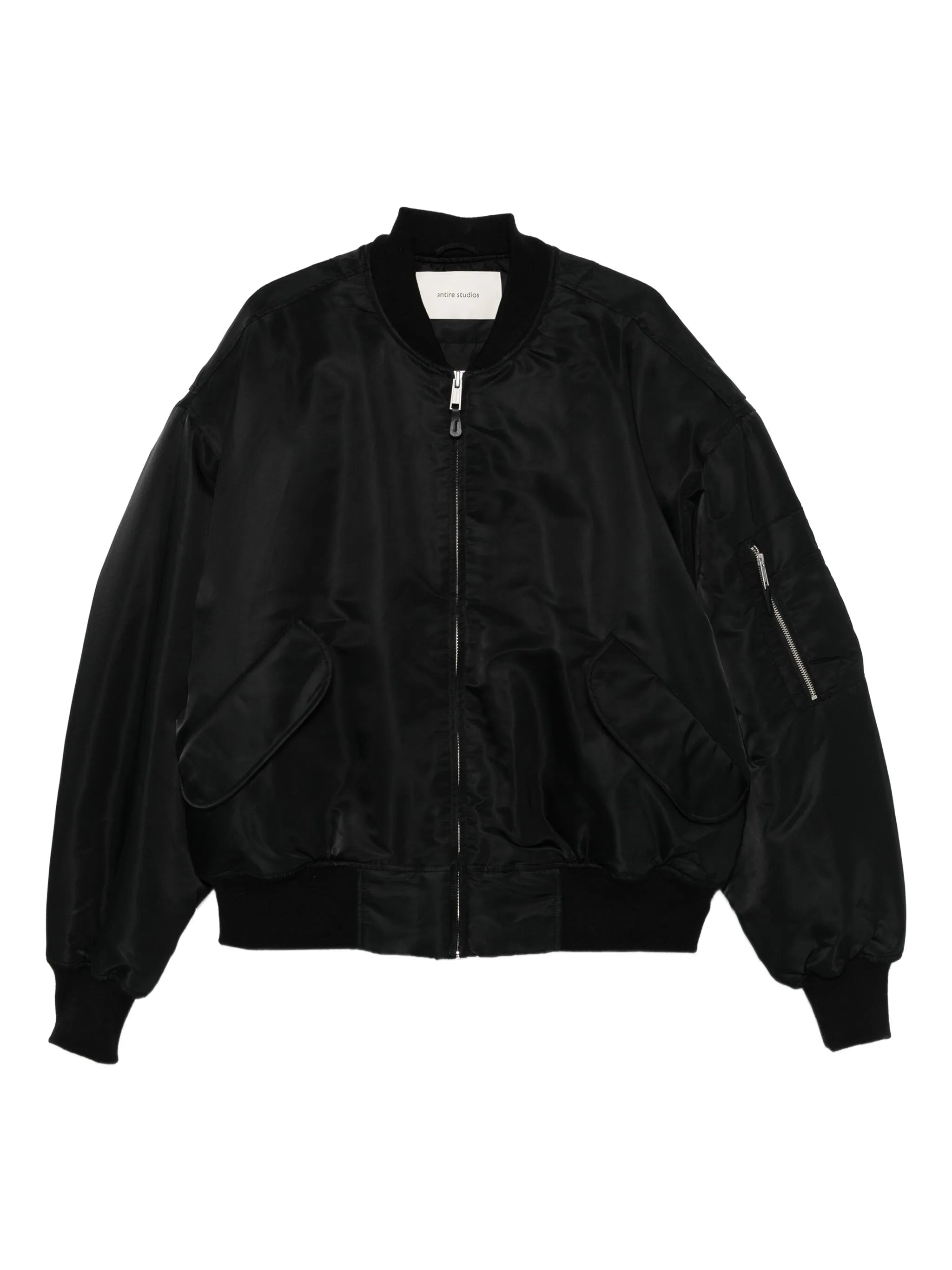 zip-fastening bomber jacket