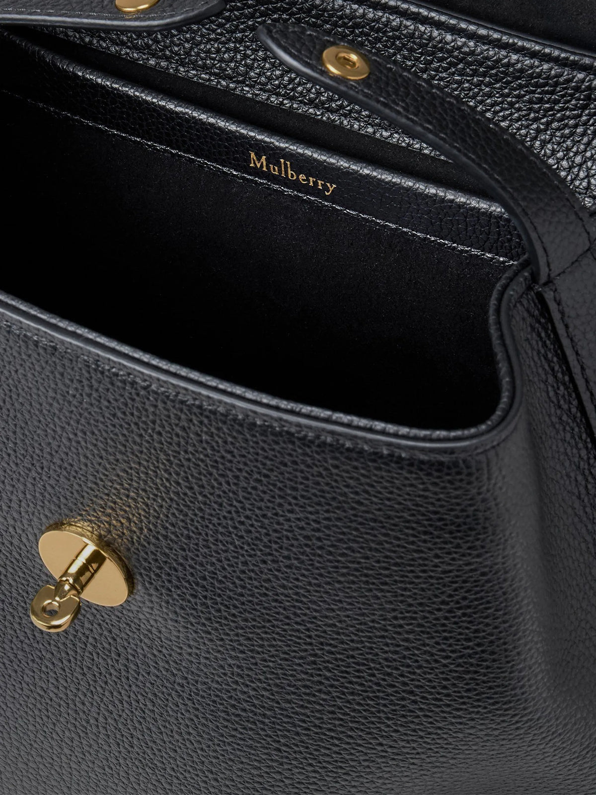 mini Bayswater backpack in black small classic grain