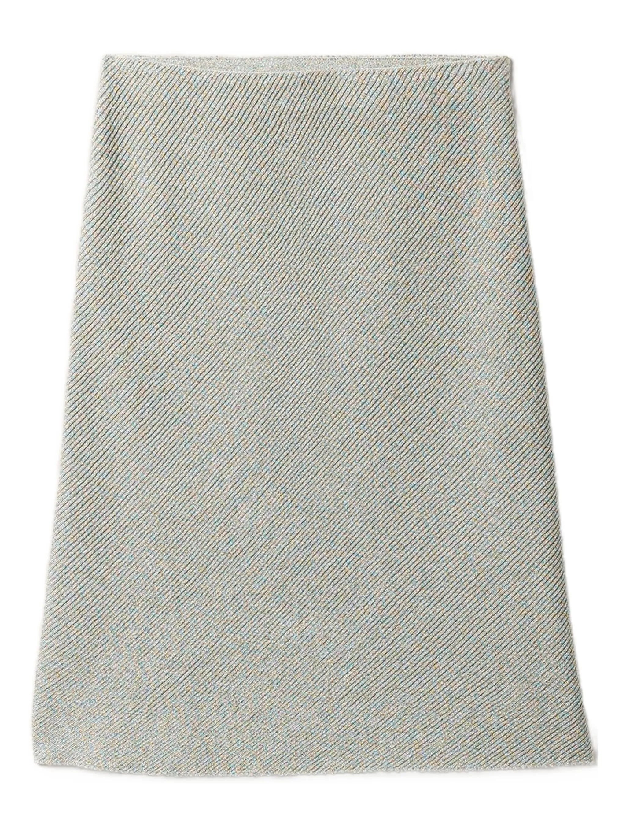 ribbed-knit flared skirt