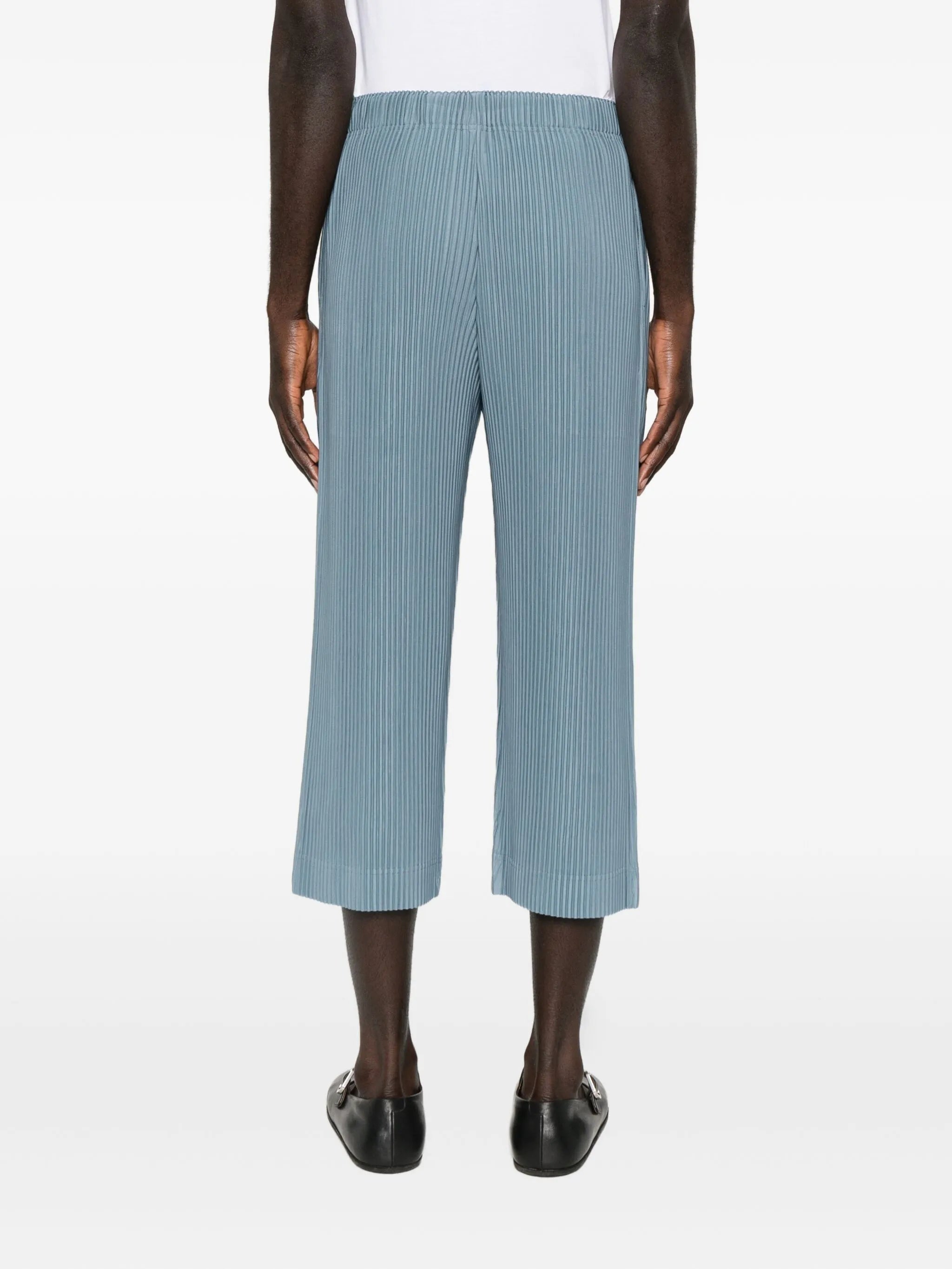 pleated cropped trousers
