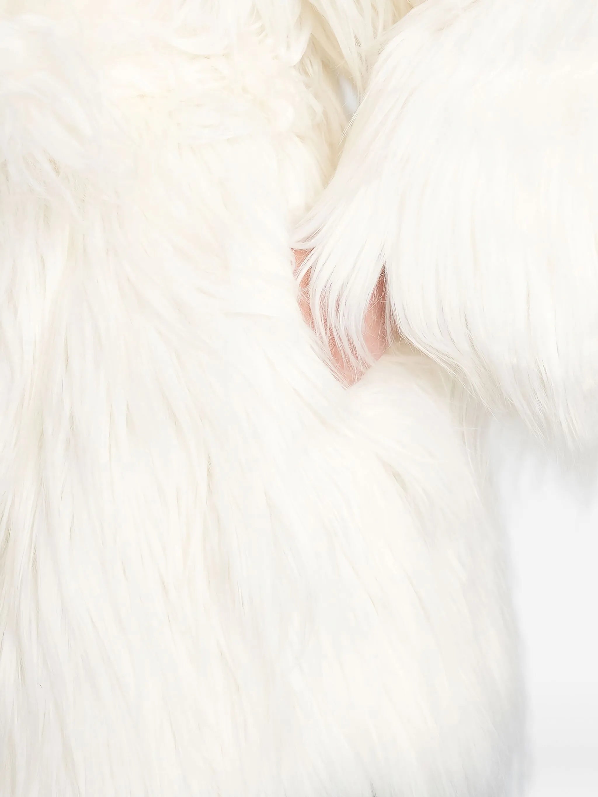 belted faux-fur coat
