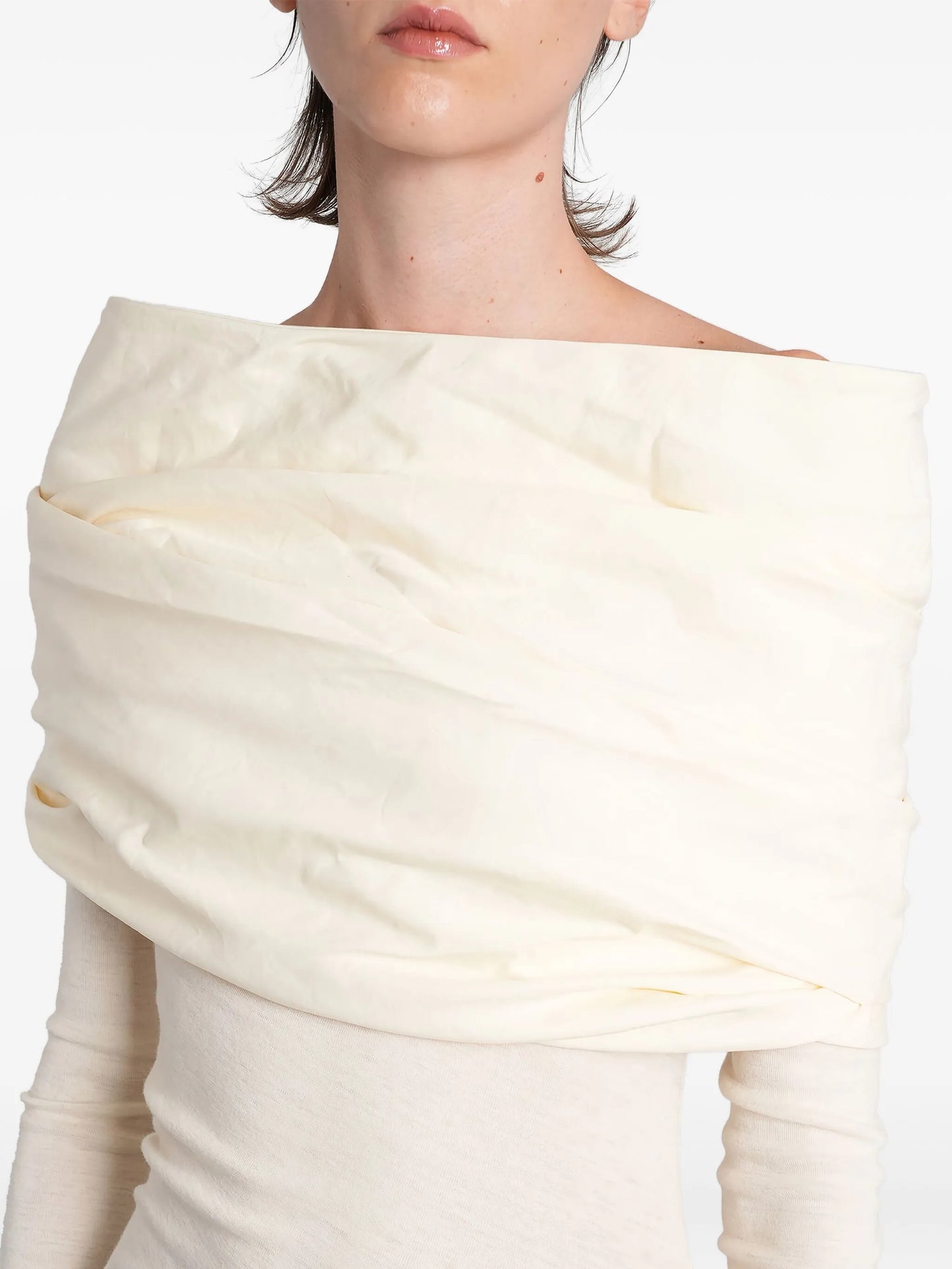 draped cowl-neck maxi dress