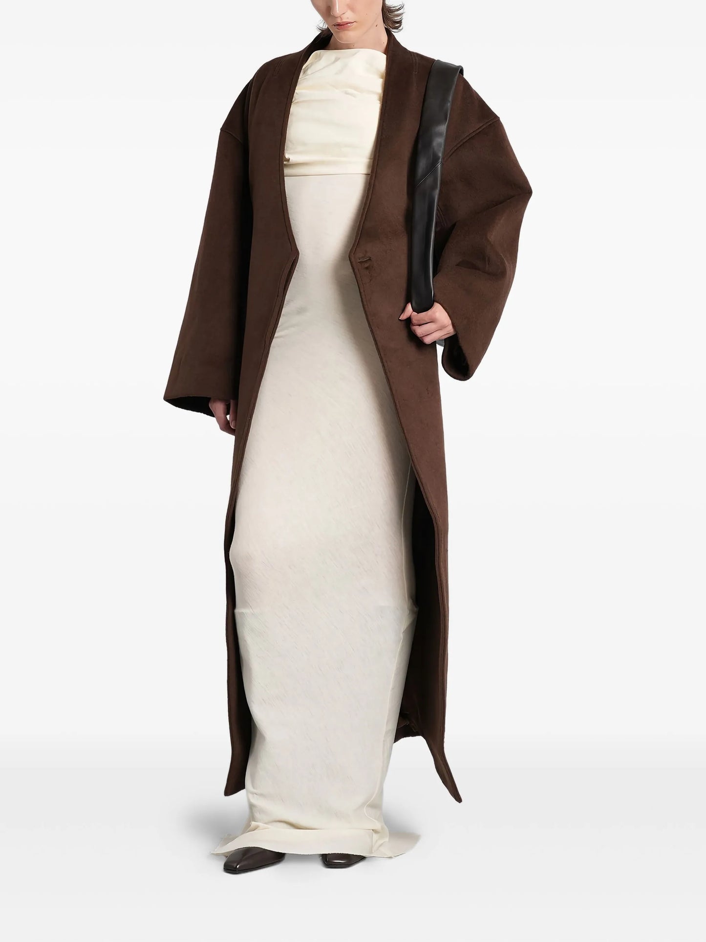 draped cowl-neck maxi dress