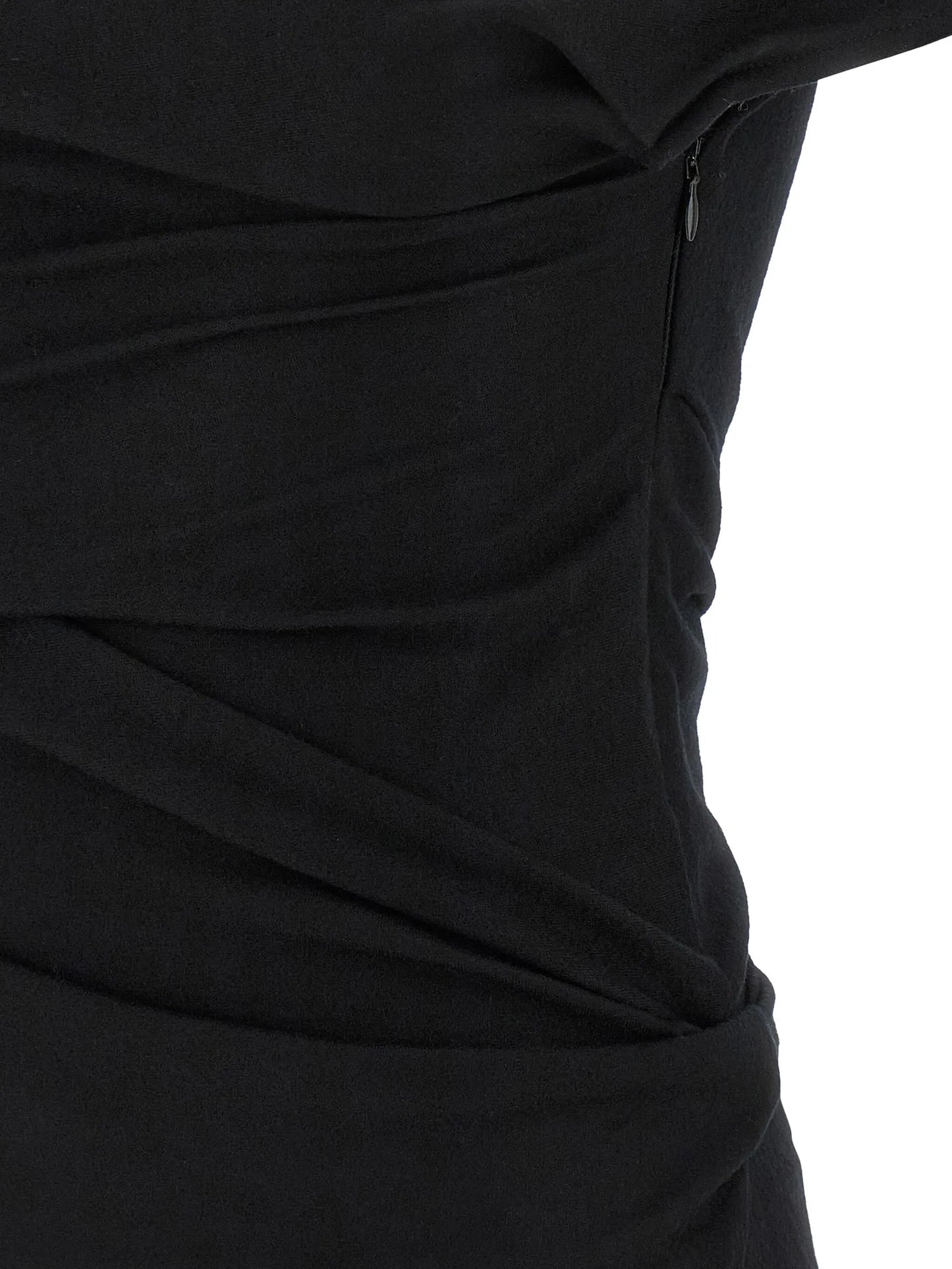 Flap draped short-sleeve top