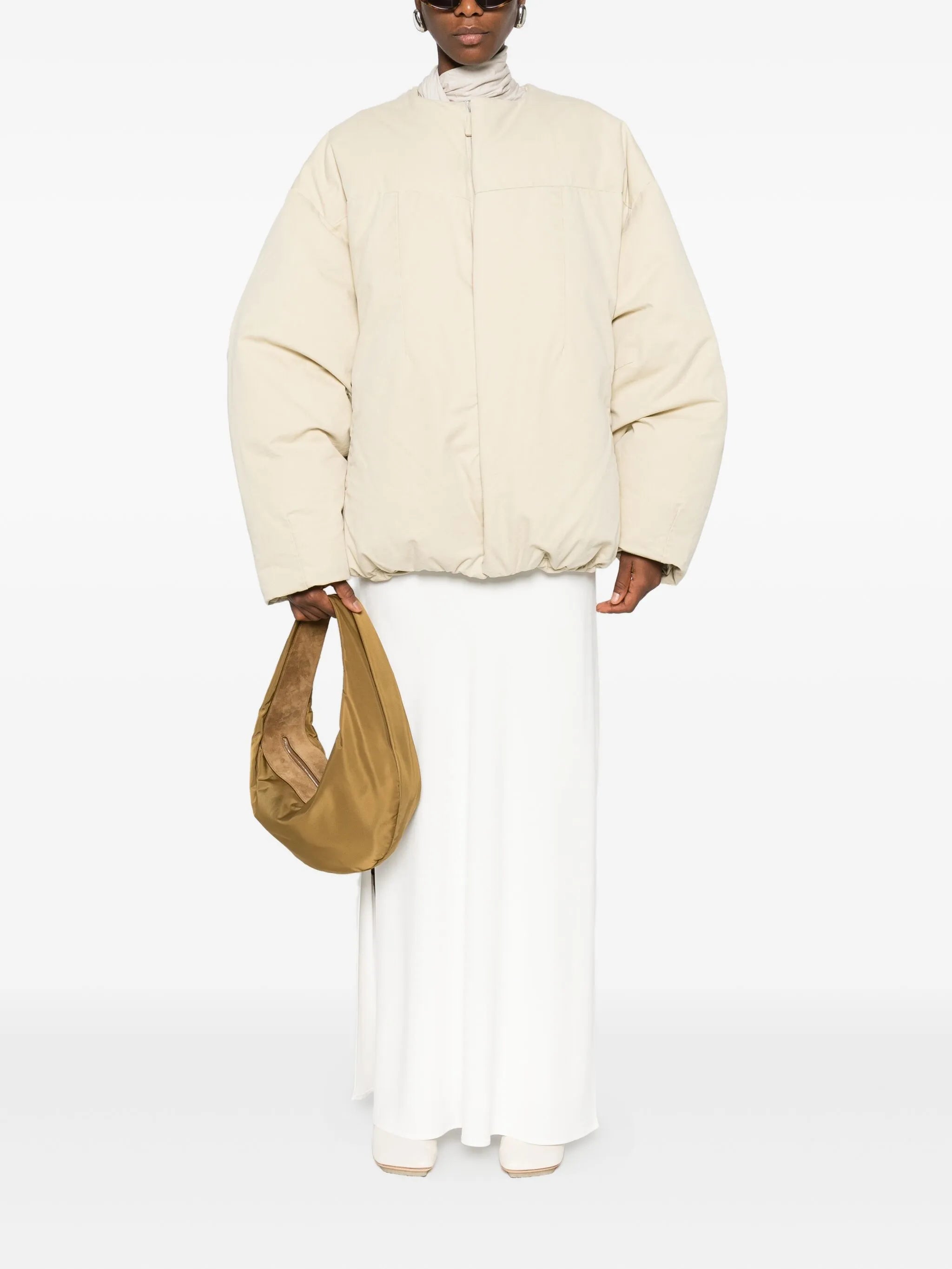 puffer zip-front jacket
