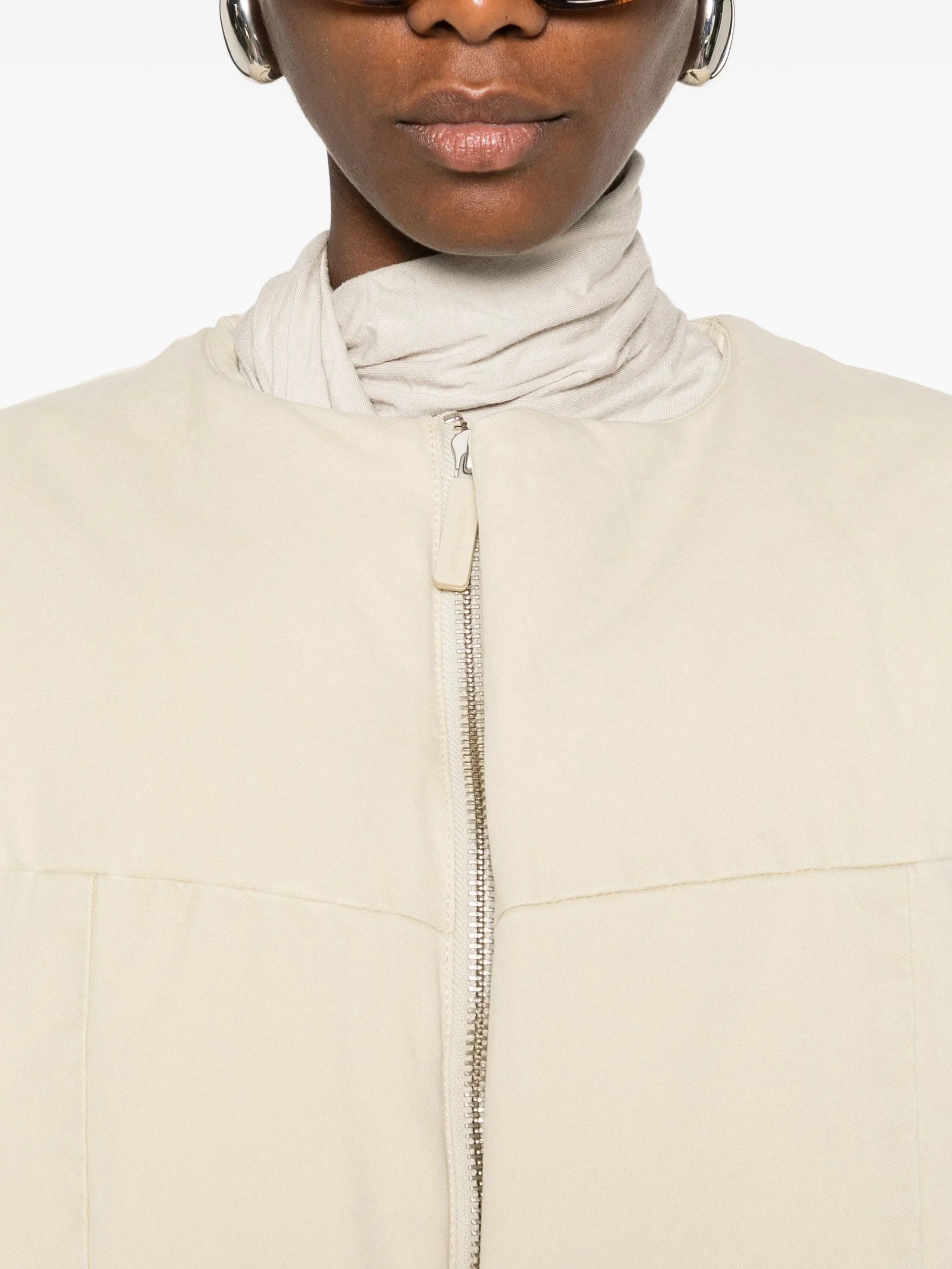 puffer zip-front jacket