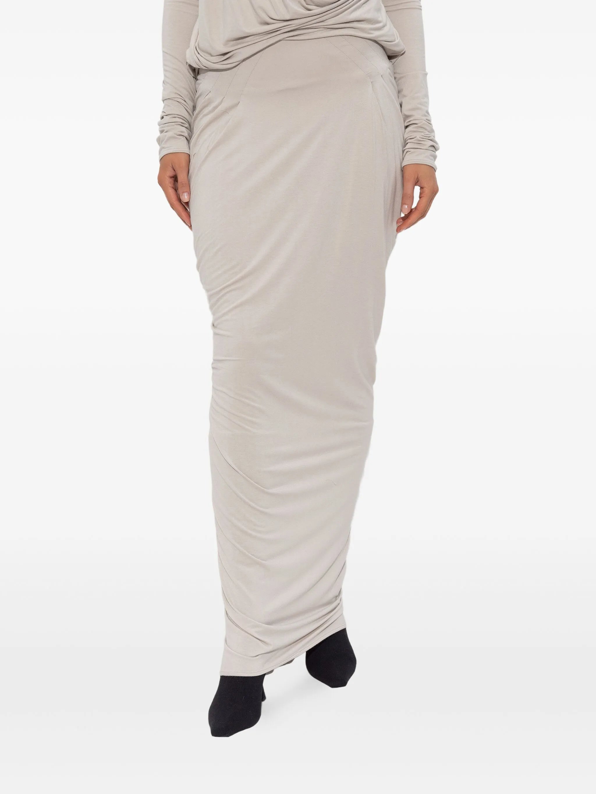 draped jersey skirt