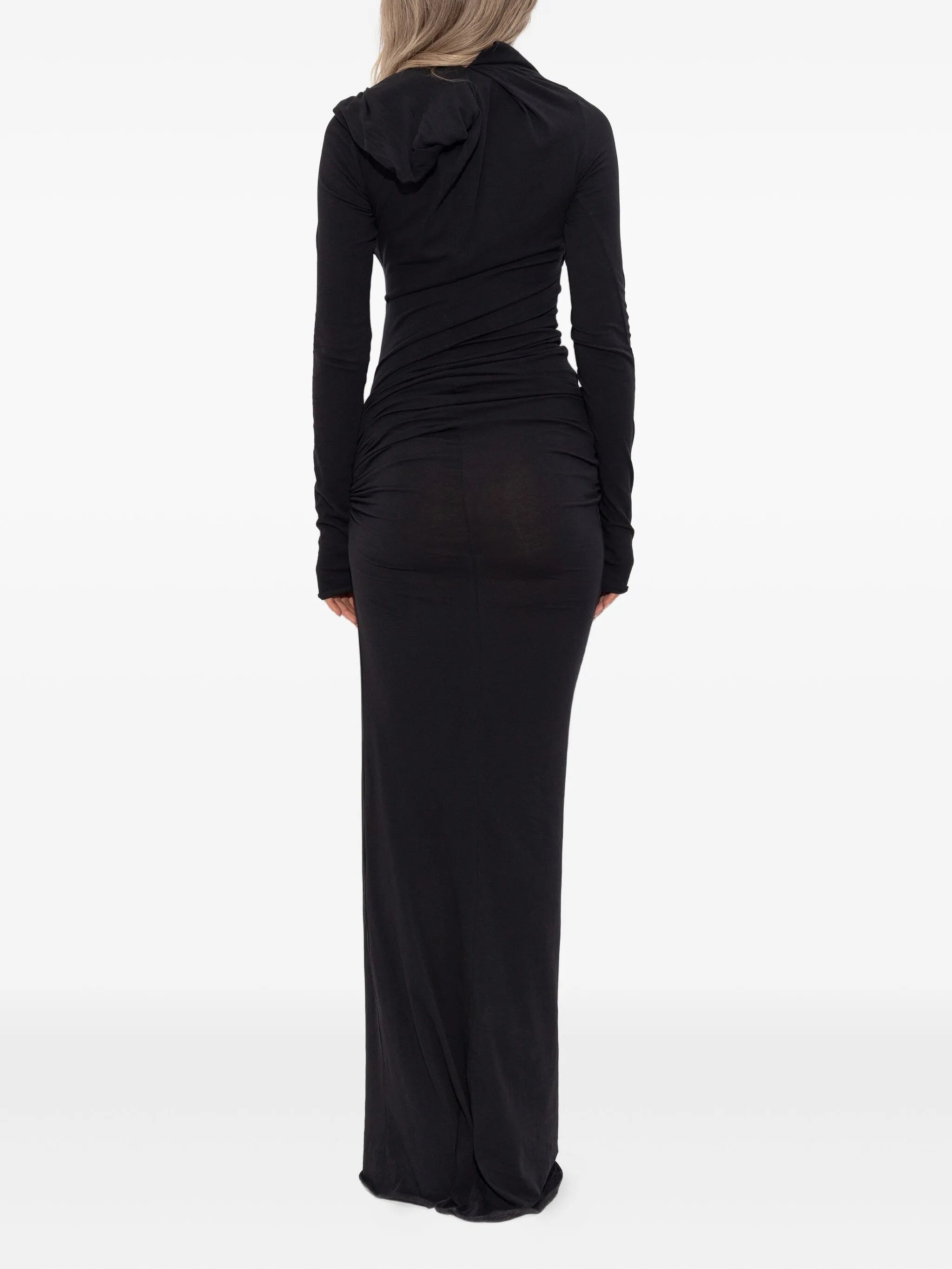 draped cowl-neck maxi dress