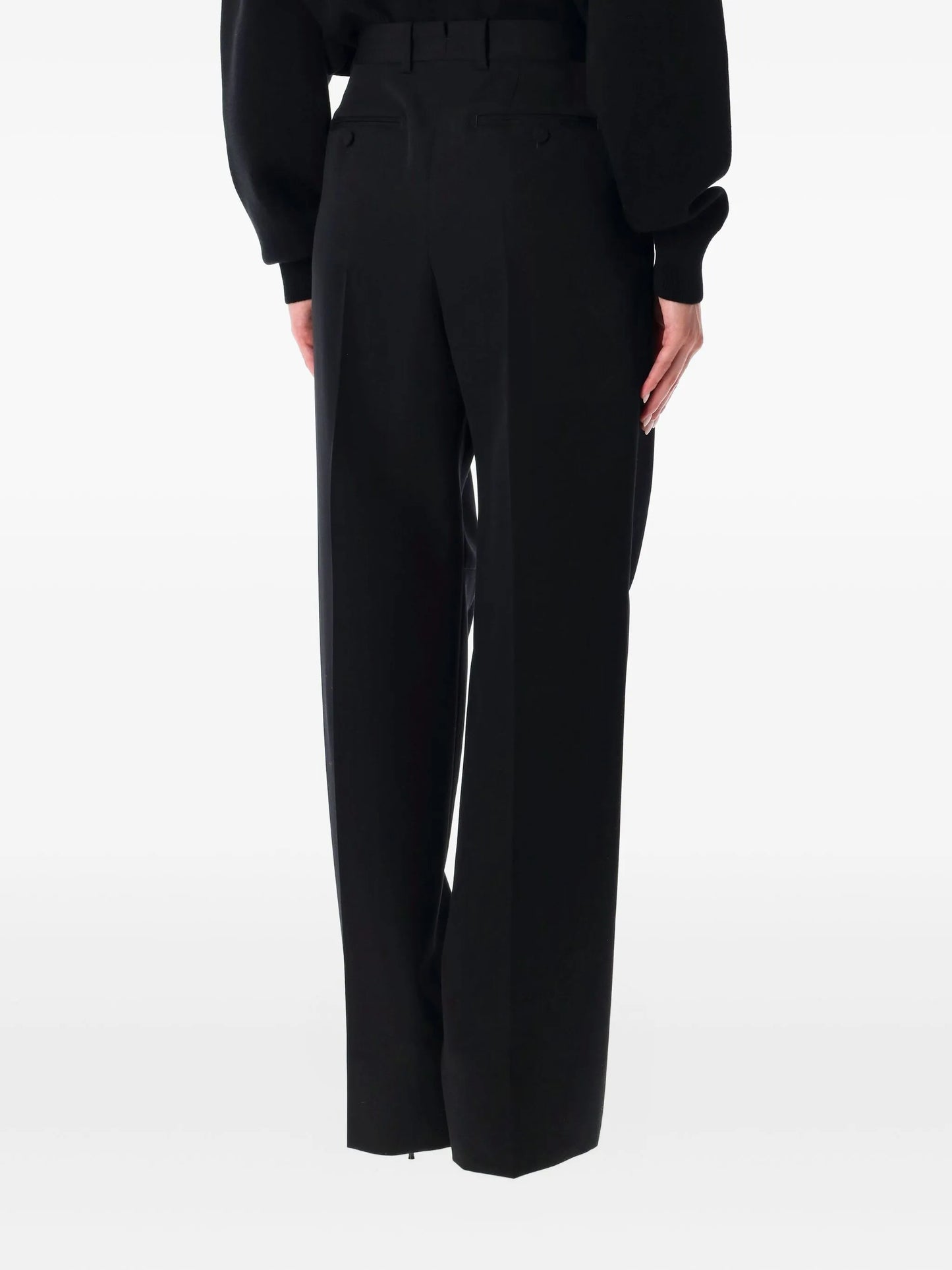 wool pleated trousers