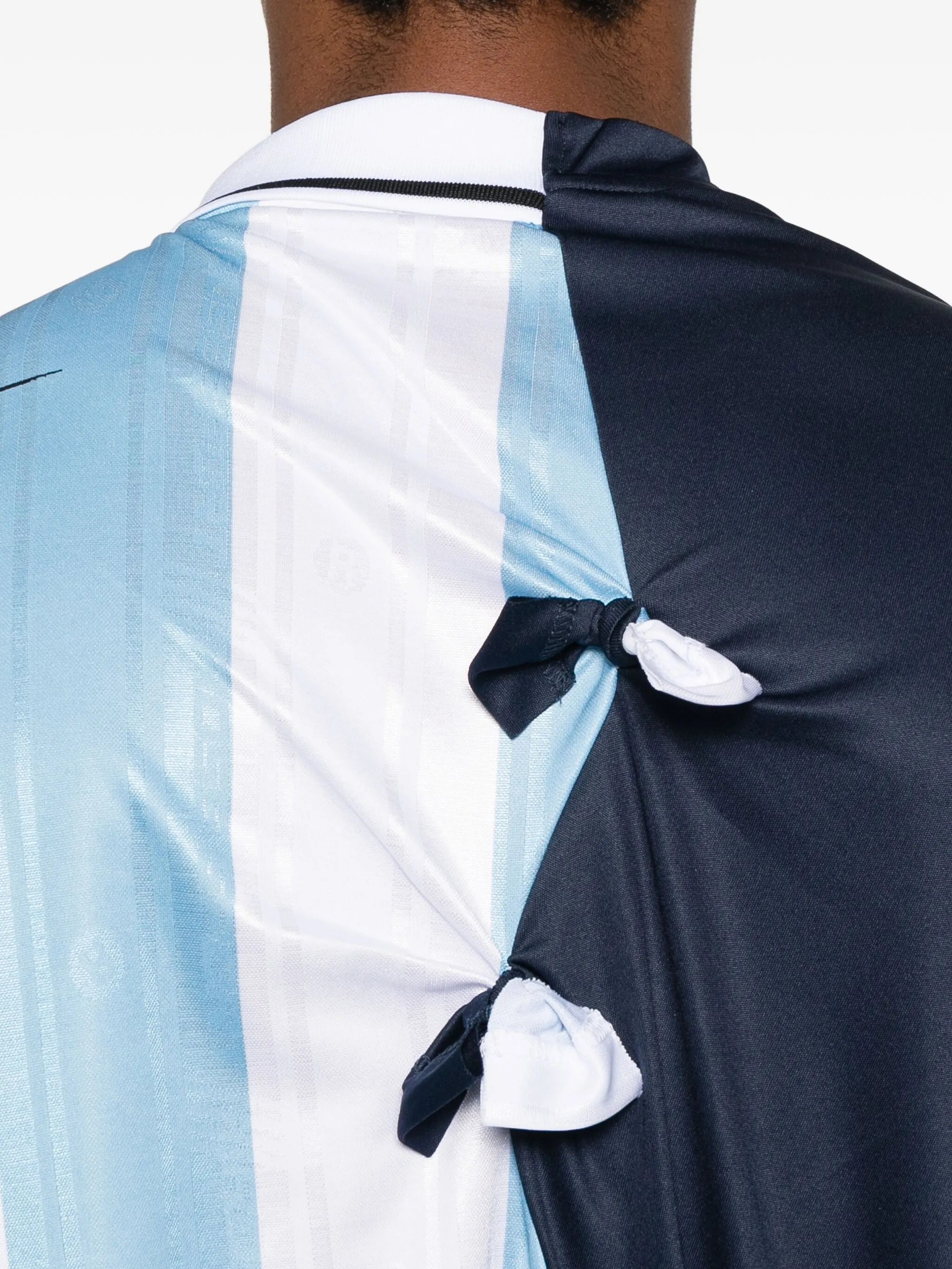 panelled striped jersey