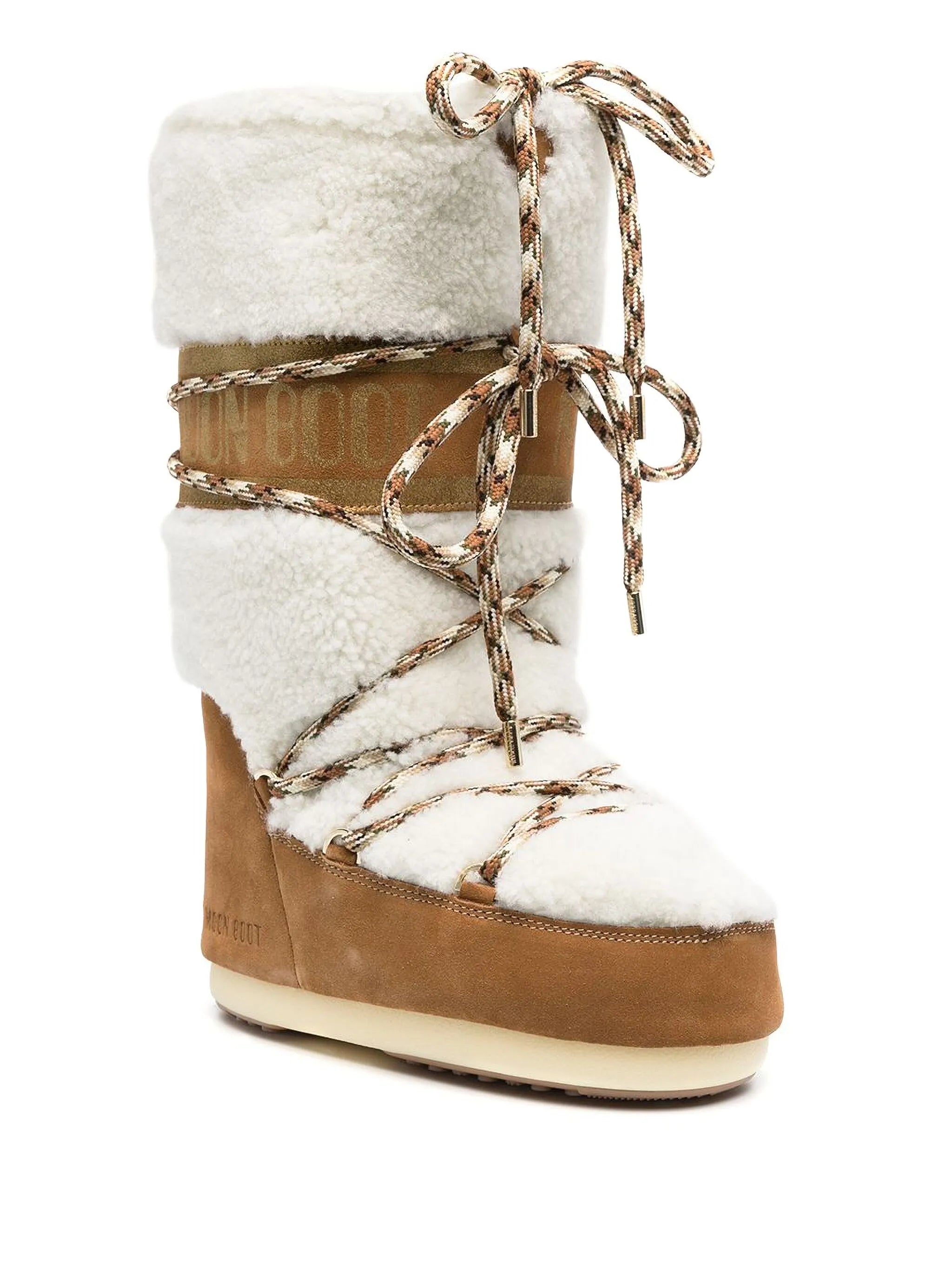 40mm lace-up shearling boots