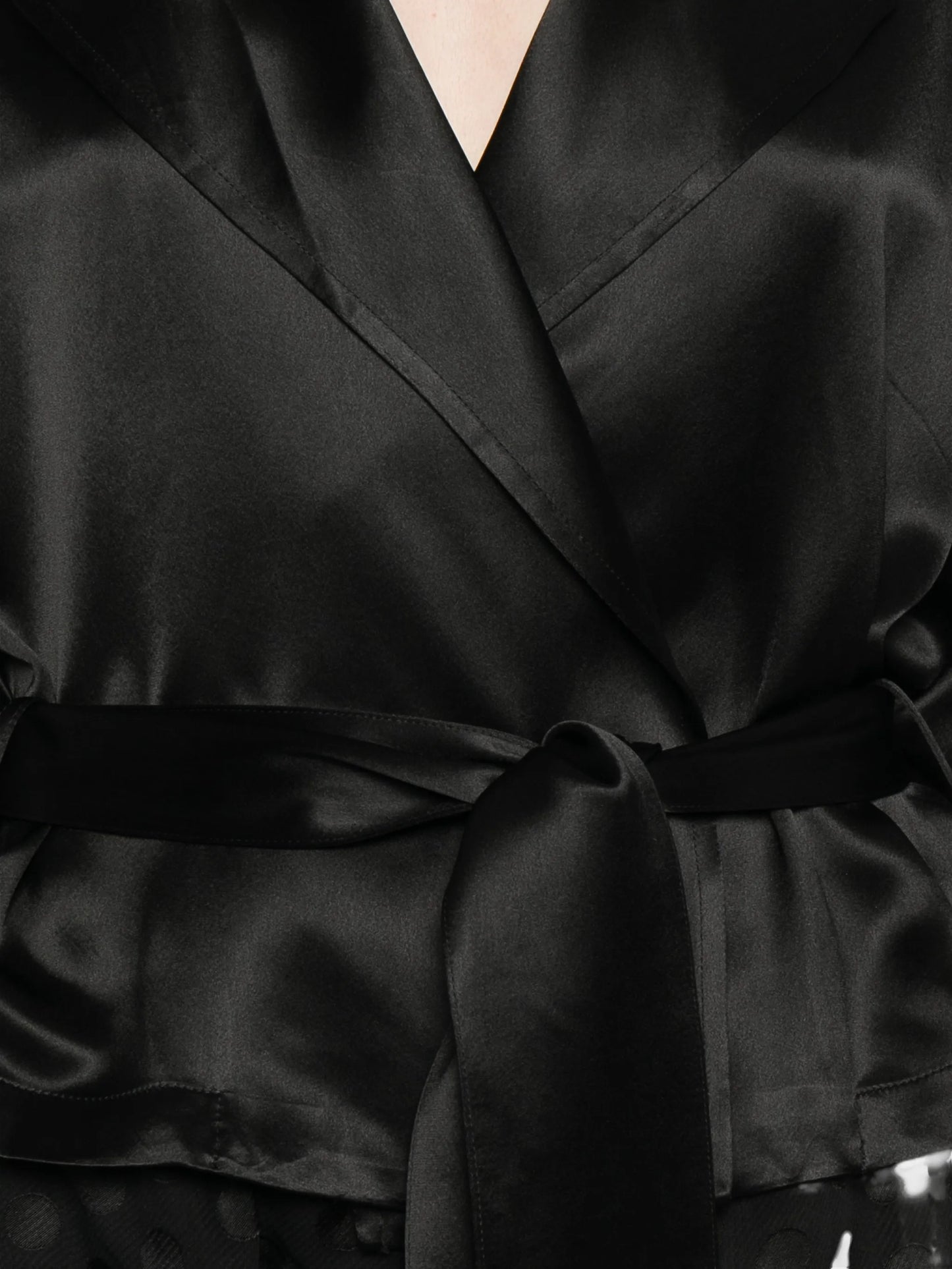 Simona satin belted blouse