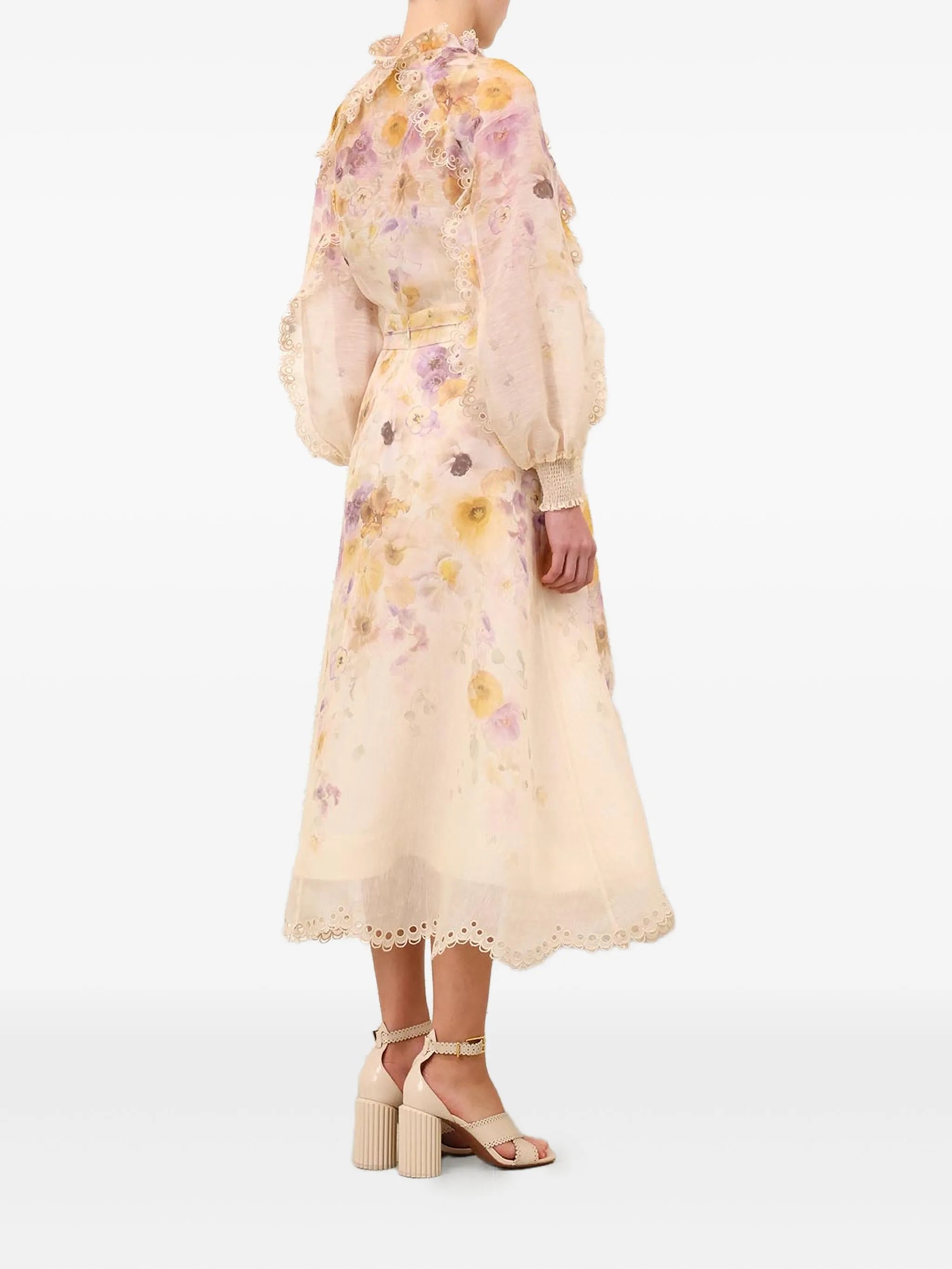Memento ruffled floral-print blouse