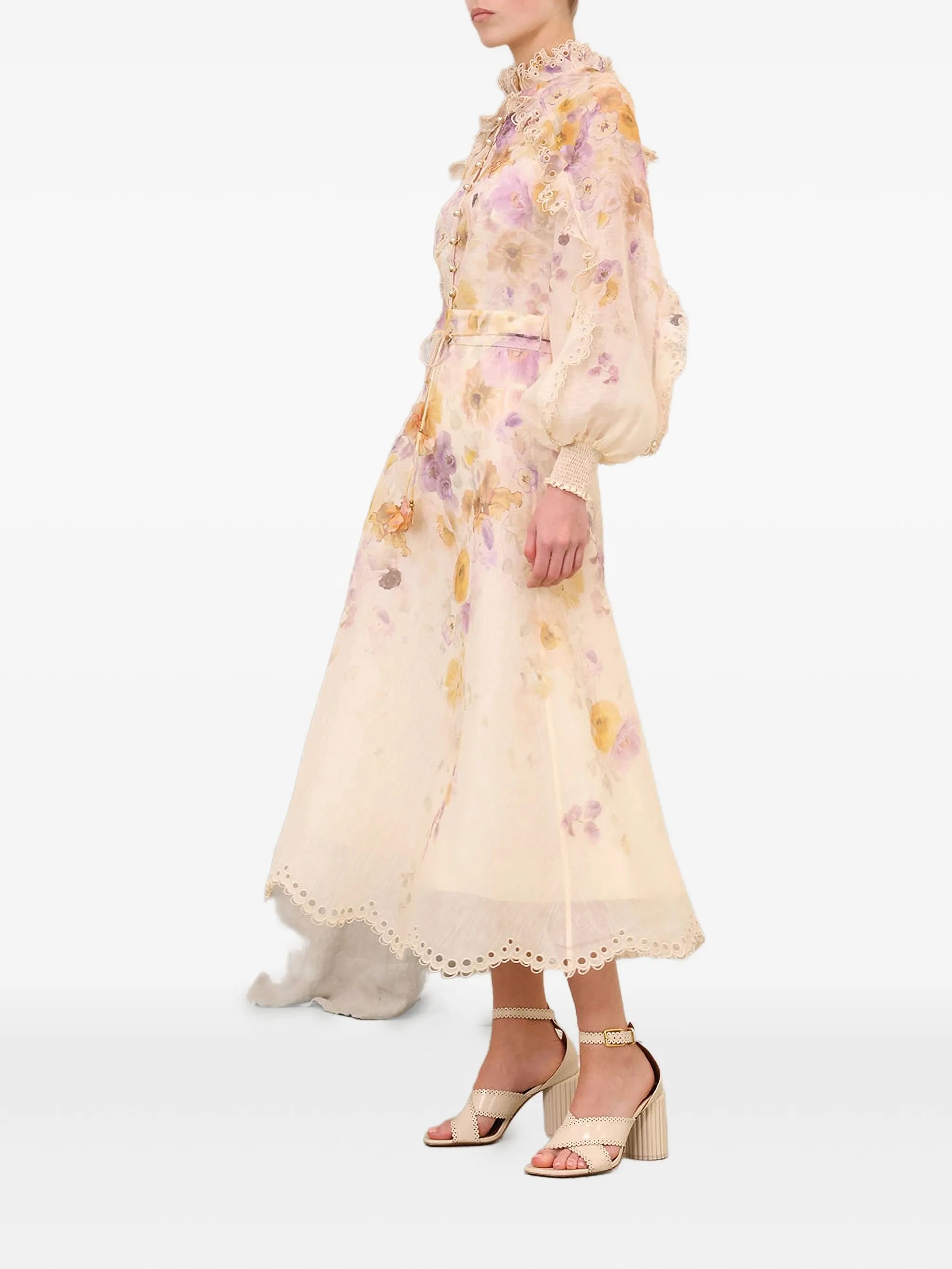 Memento embroidered midi skirt