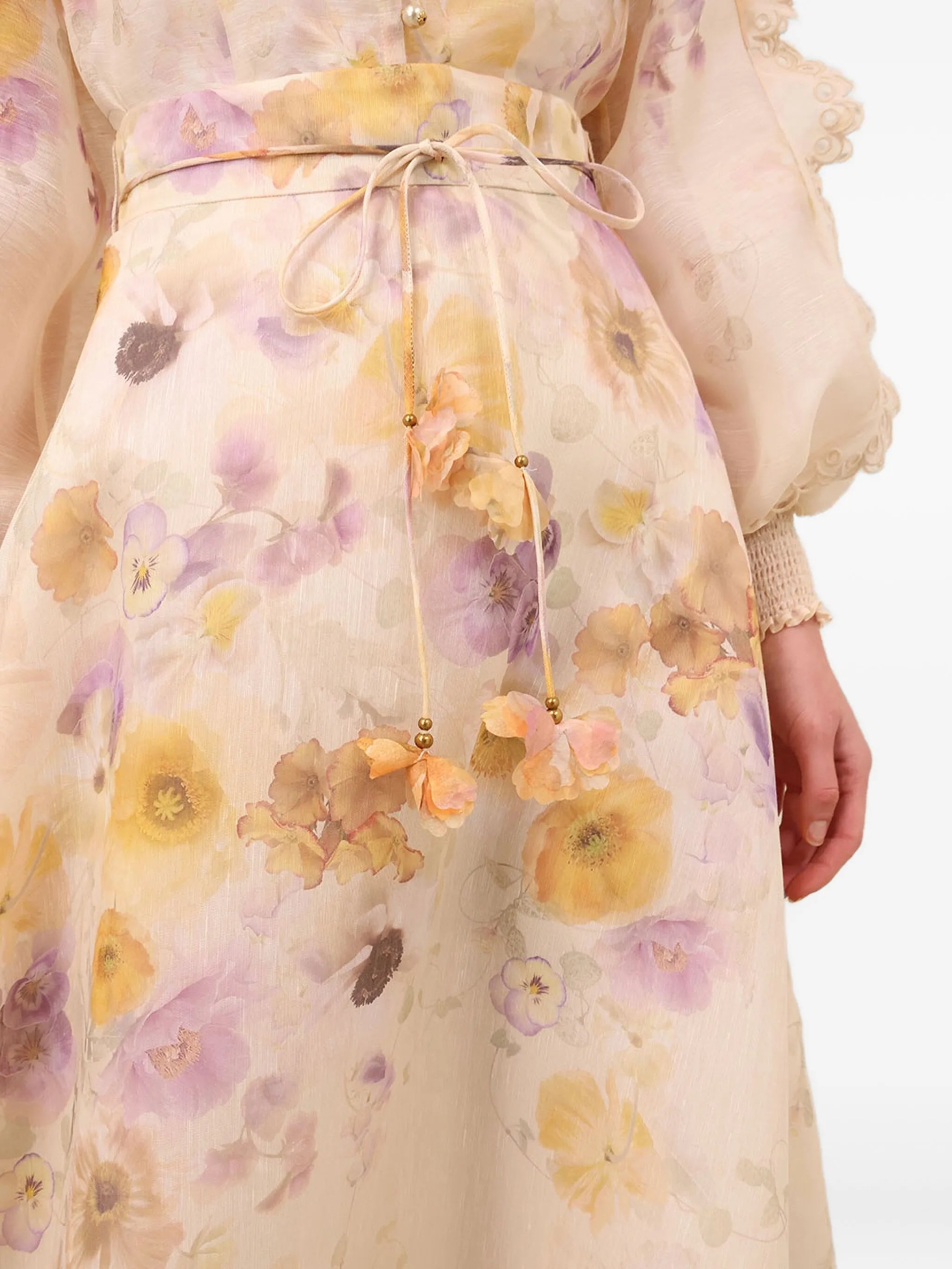 Memento embroidered midi skirt