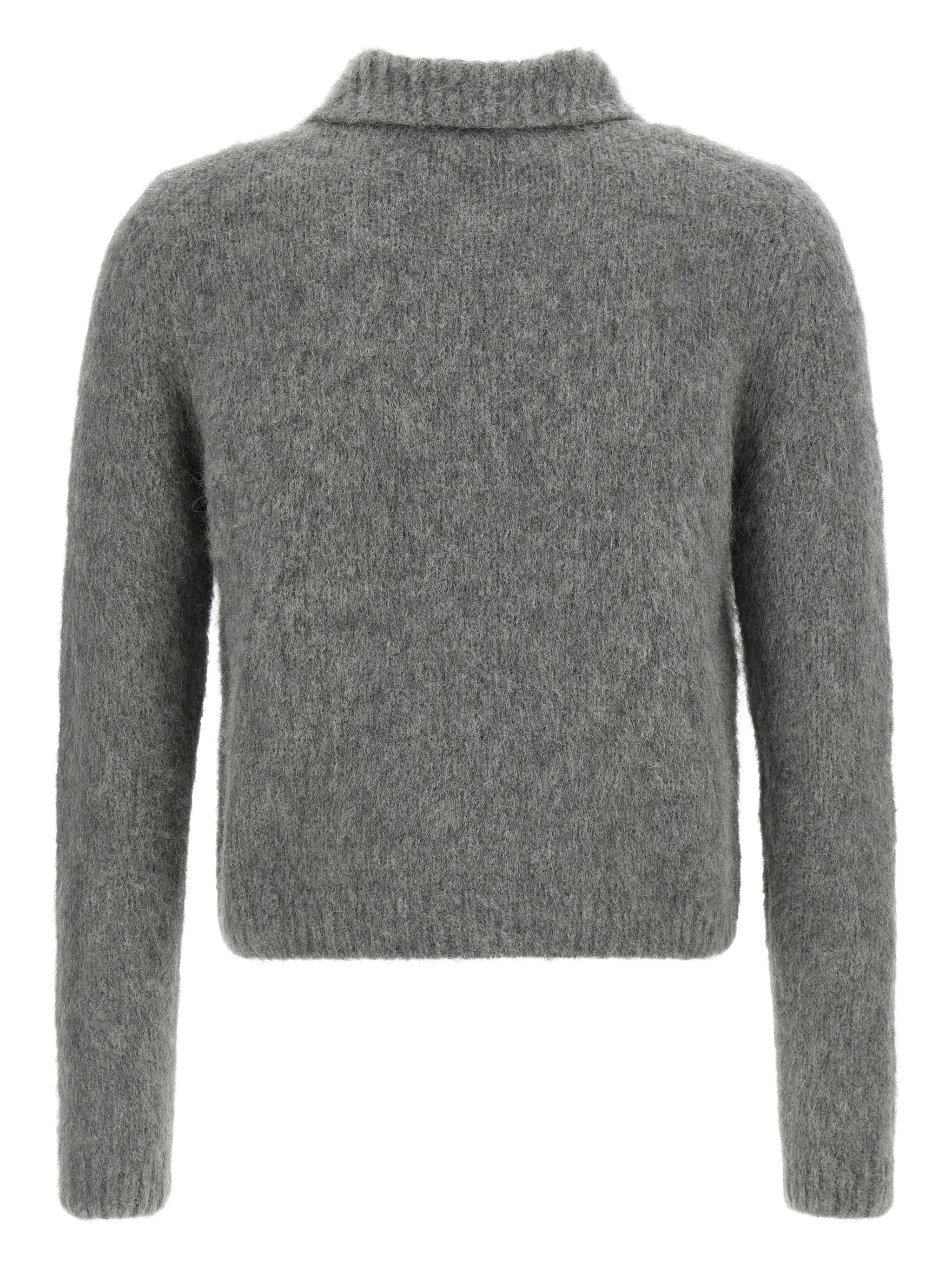 shirt-collar button cardigan