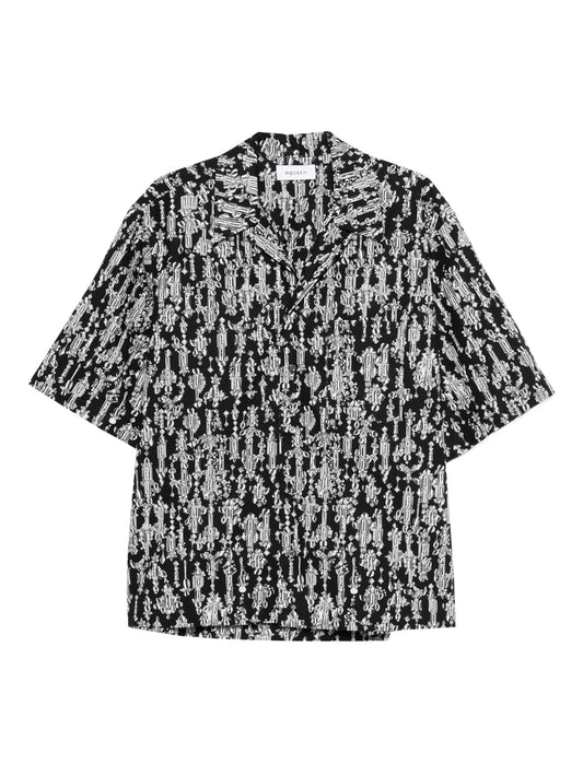 crystal-pattern short-sleeve shirt