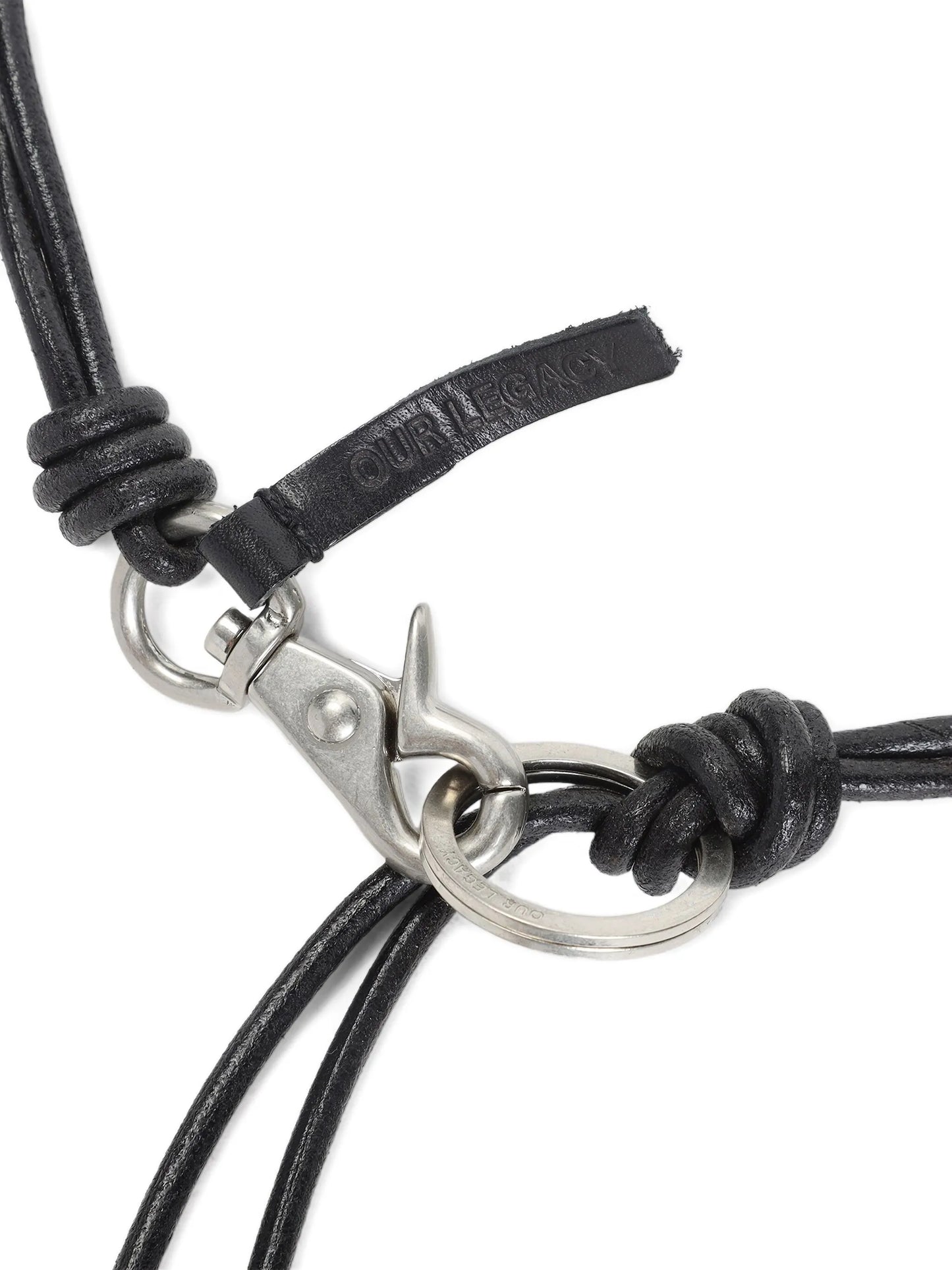 knotted leather keyring