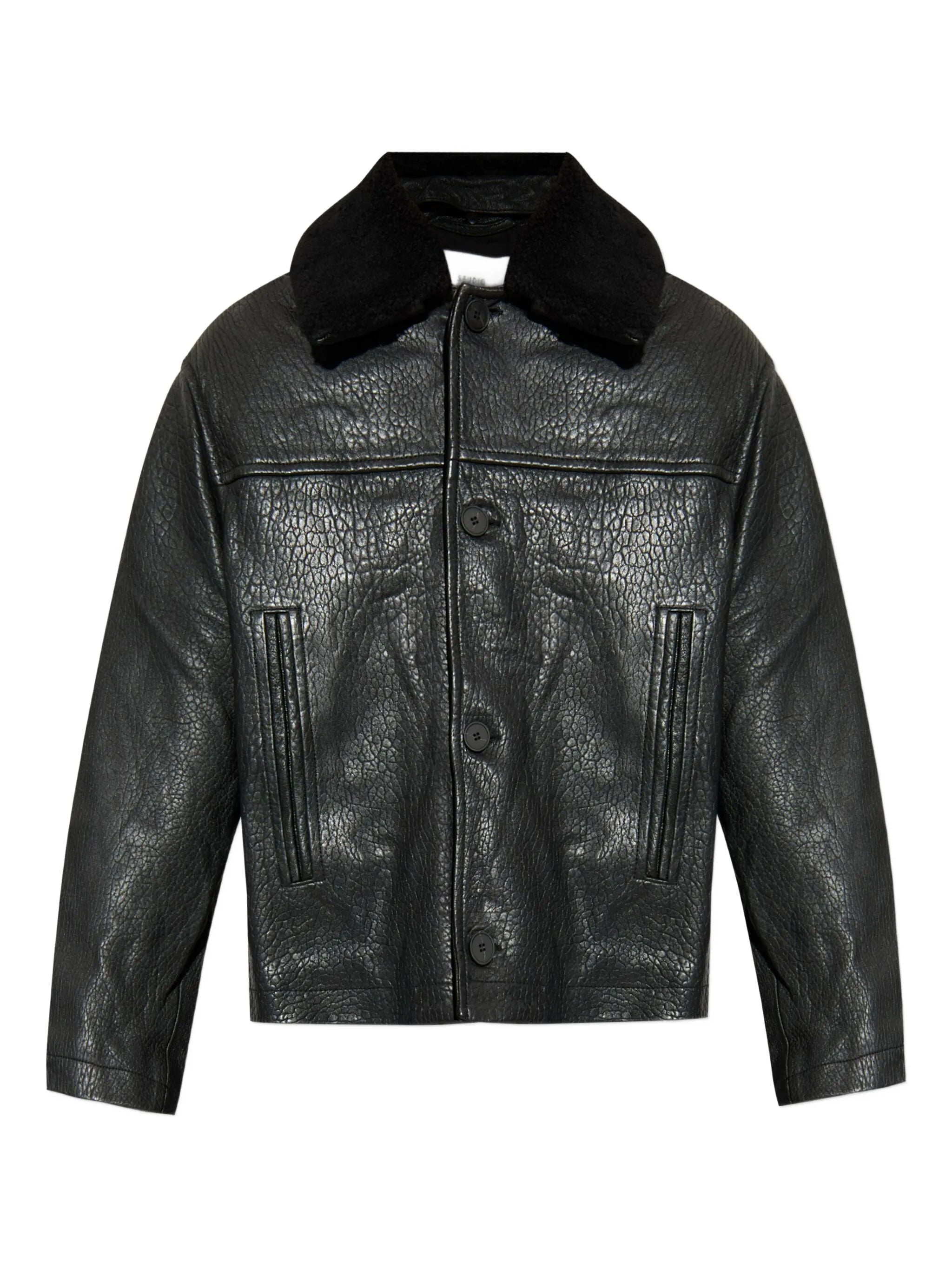 textured-leather jacket