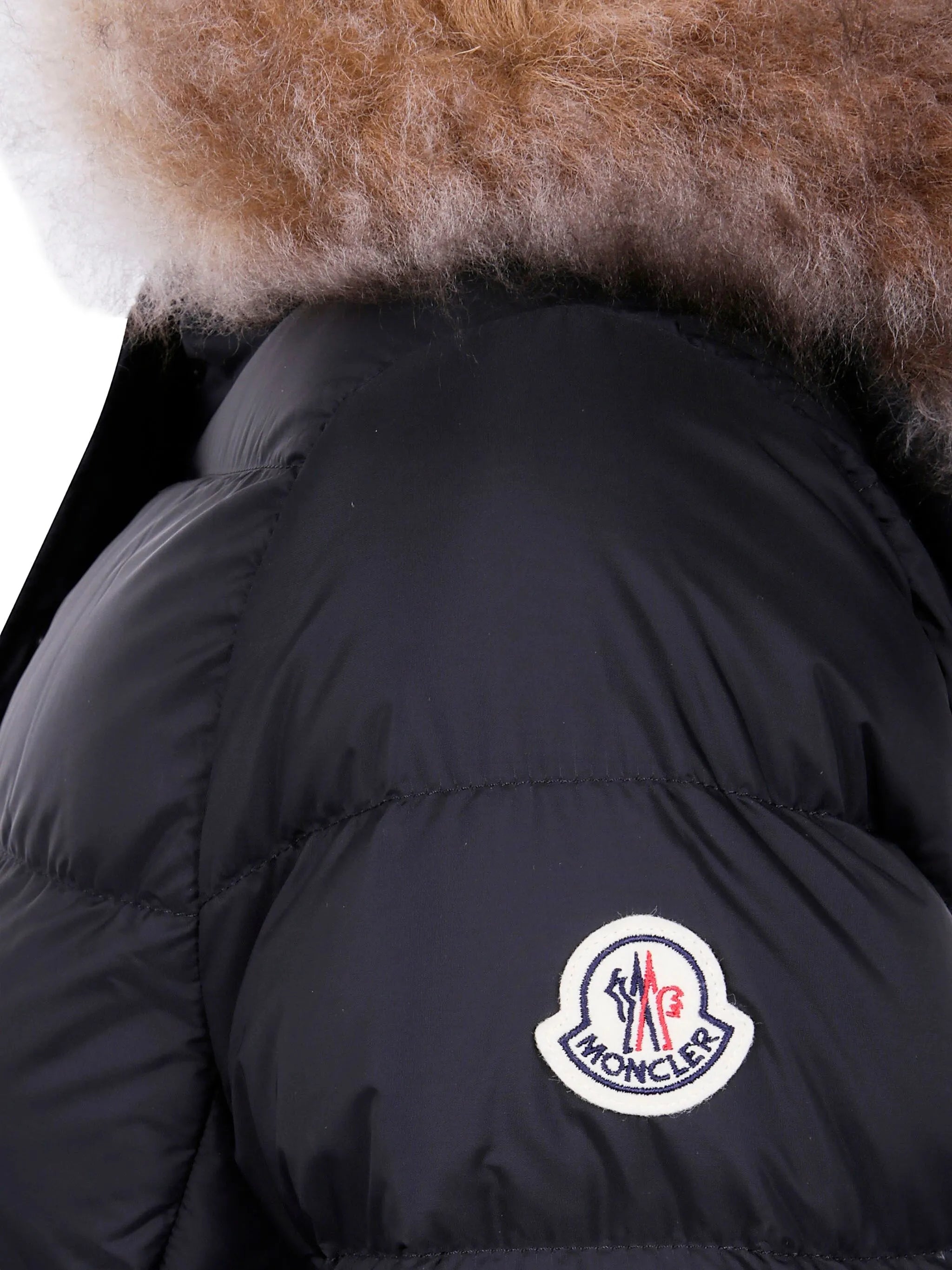 fur-trimmed quilted coat