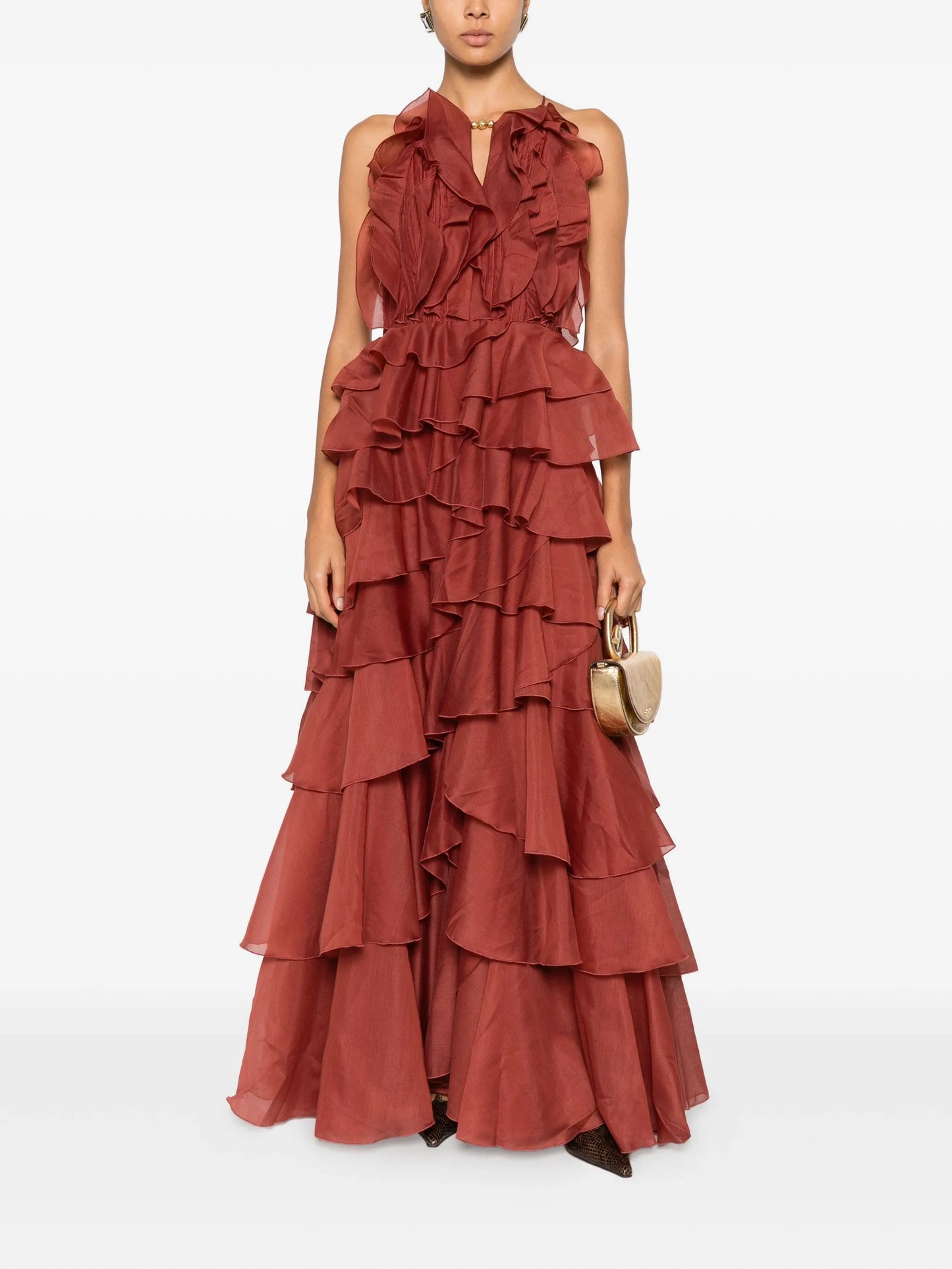 Cleo ruffled tiered maxi dress