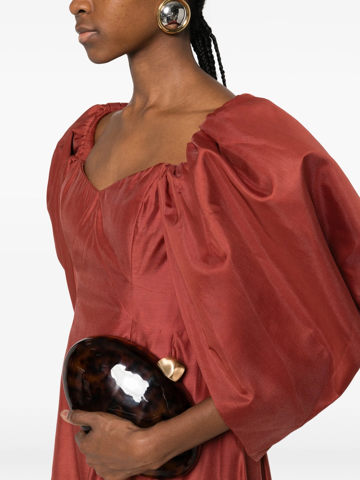 Jardin puff-sleeve gown