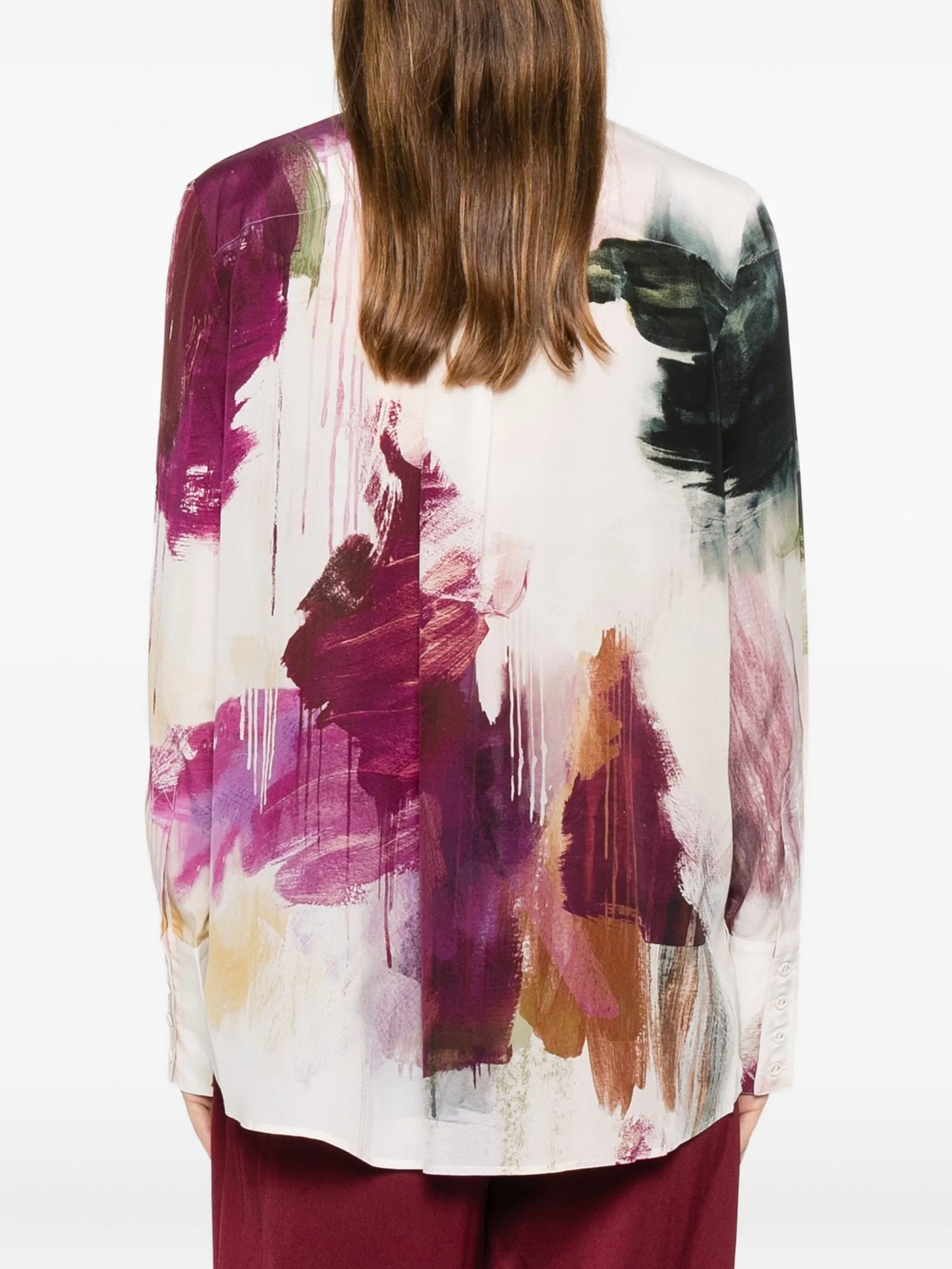 Atomic button print shirt