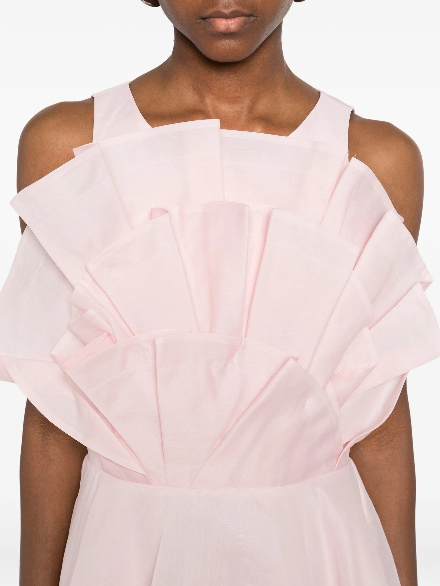 Selestia ruffled layered midi dress