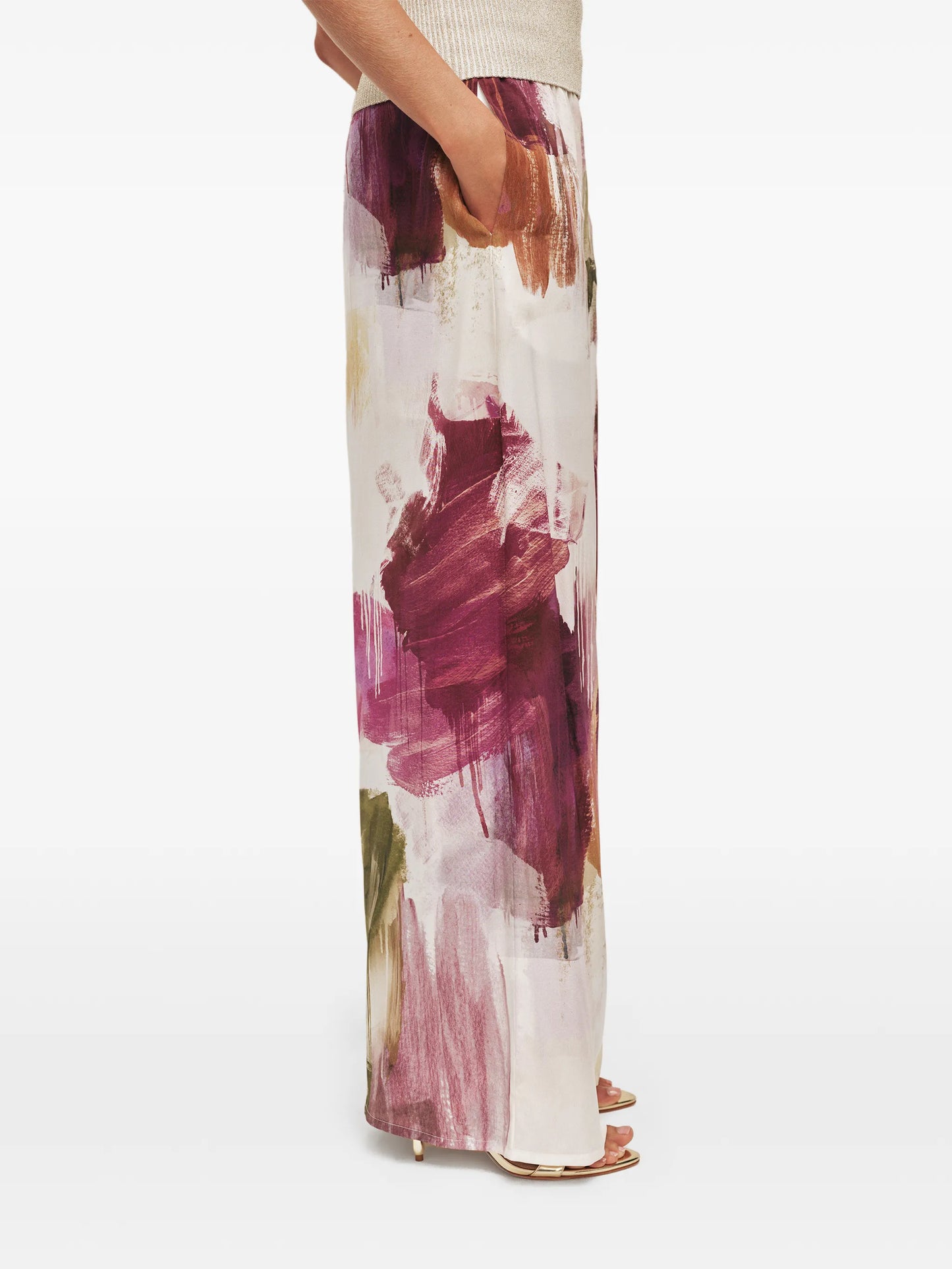 Atomic silk palazzo pants