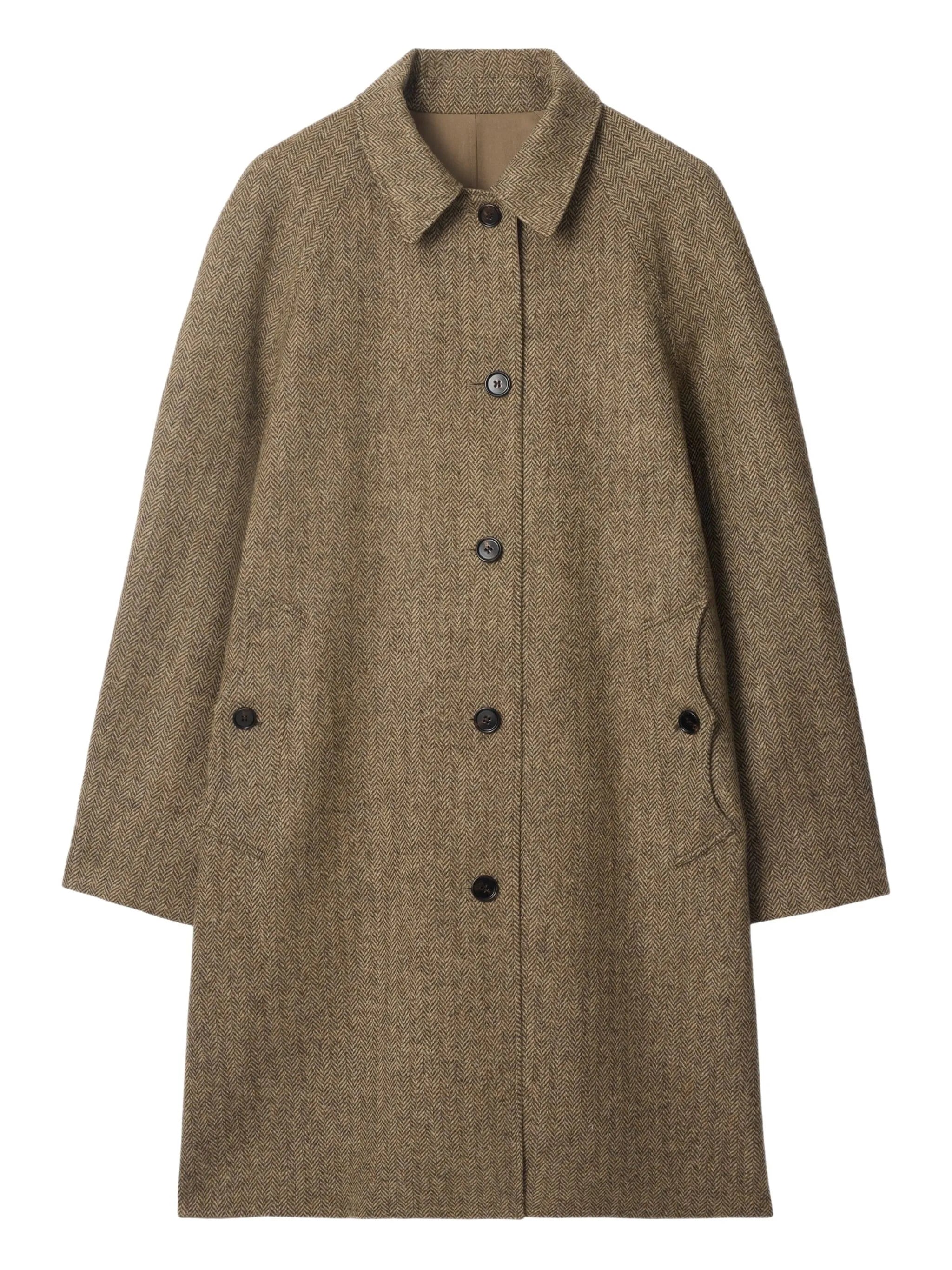 herringbone reversible coat