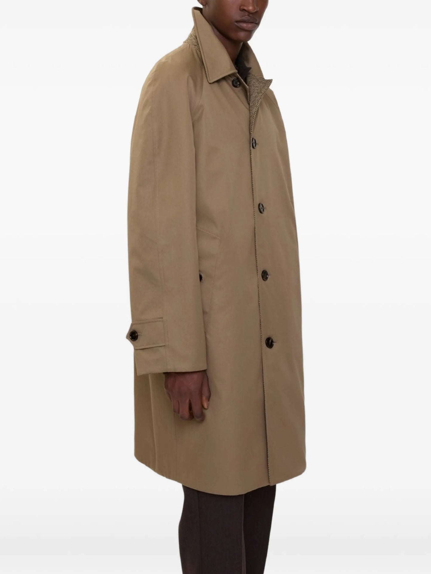 long herringbone wool Dual Burberry car coat