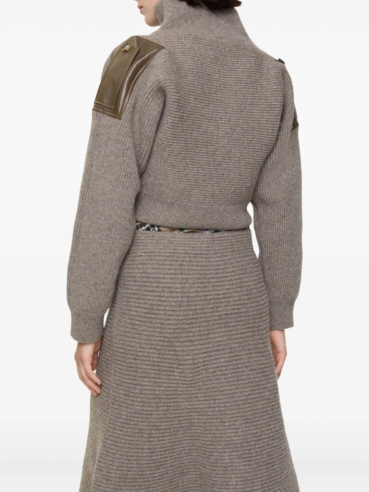 wool half-button sweater