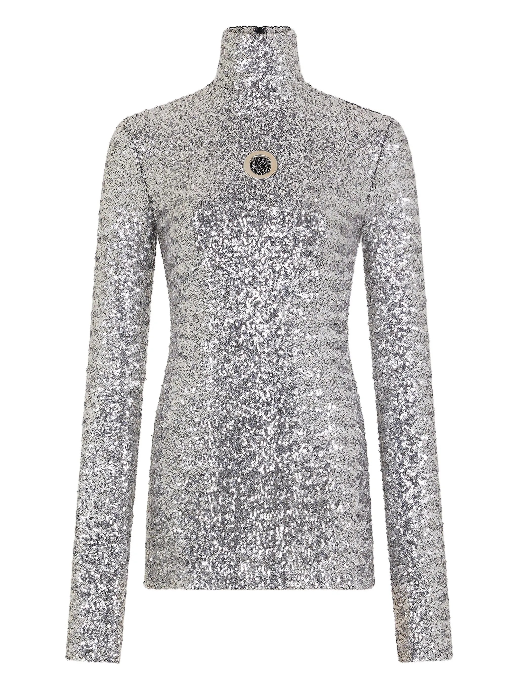 cut-out long-sleeved top